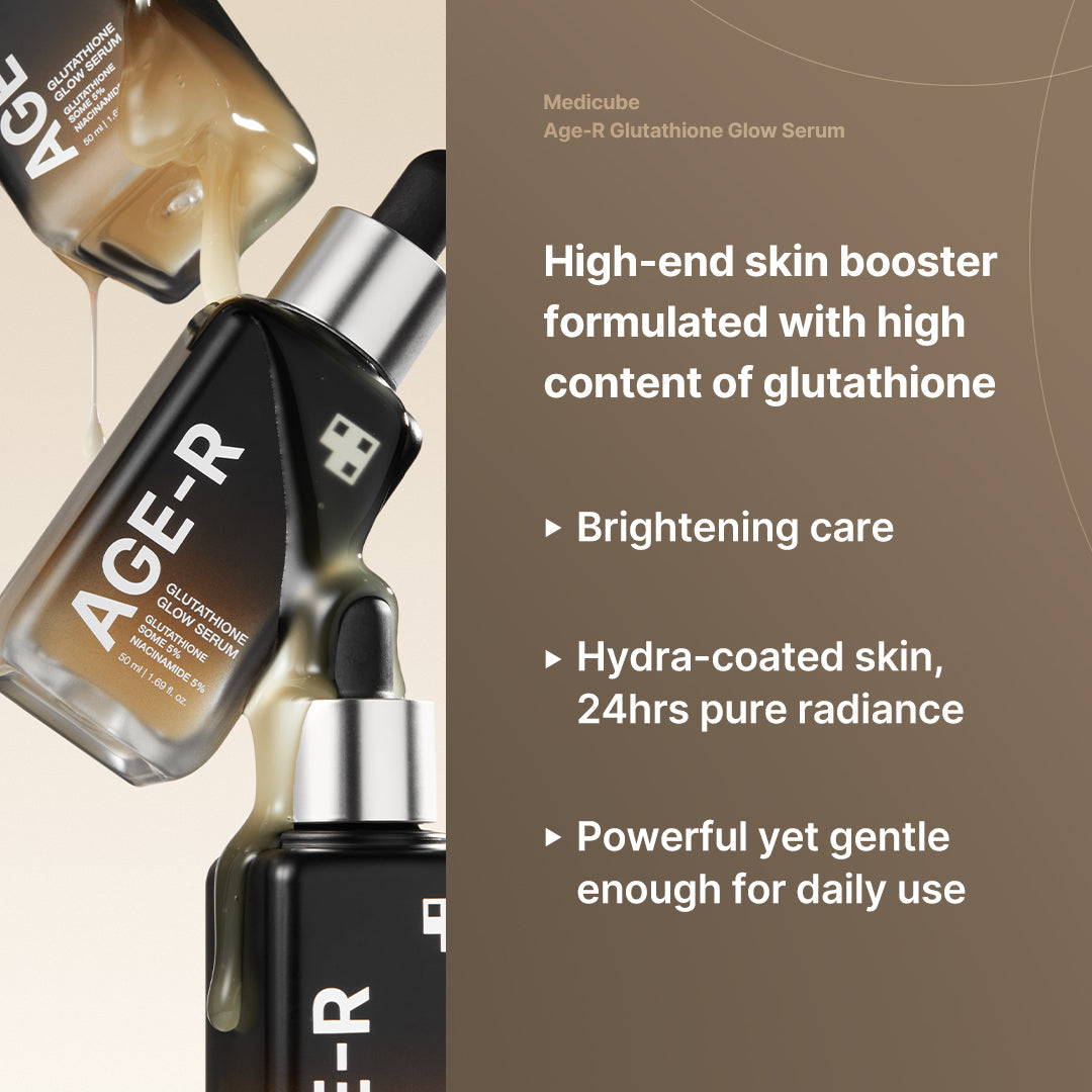 AGE R Glutathione Glow Serum for a Smooth Radiant Looking Finish