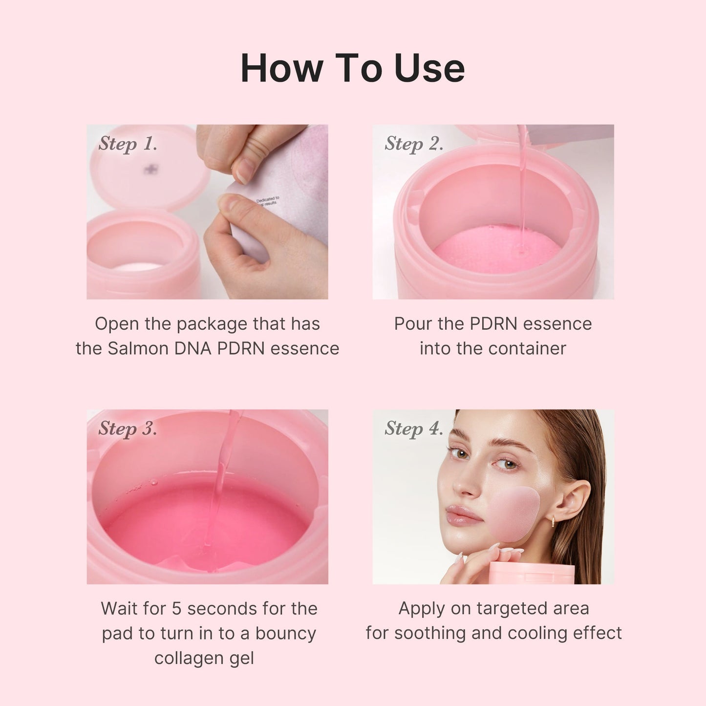 PDRN Pink Collagen Gel Toner Pad for Gentle Daily Toning Care