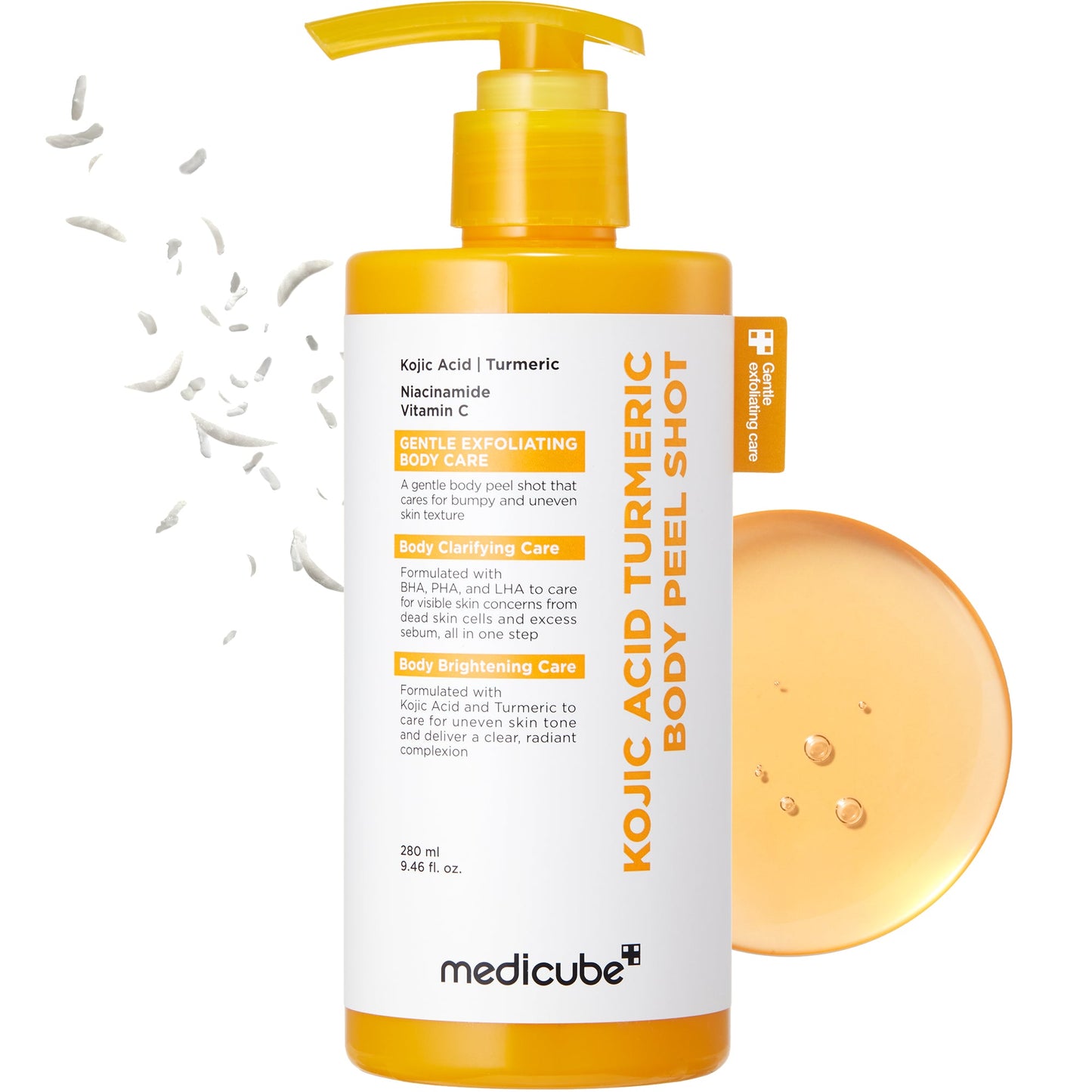 Kojic Acid Turmeric Body Peel Shot for Convenient At Home Skin Care