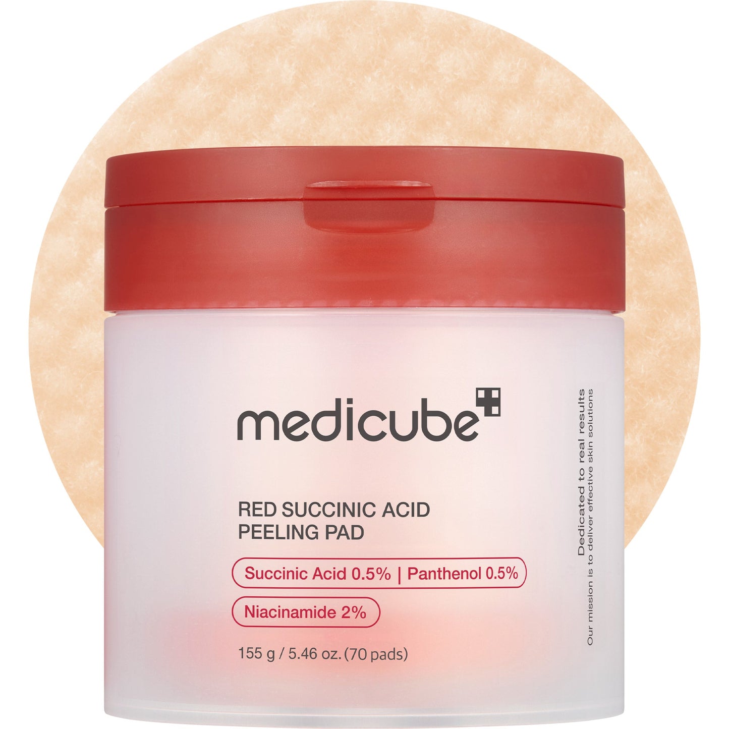 Red Succinic Acid Panthenol Pads for Gentle Daily Toning Care