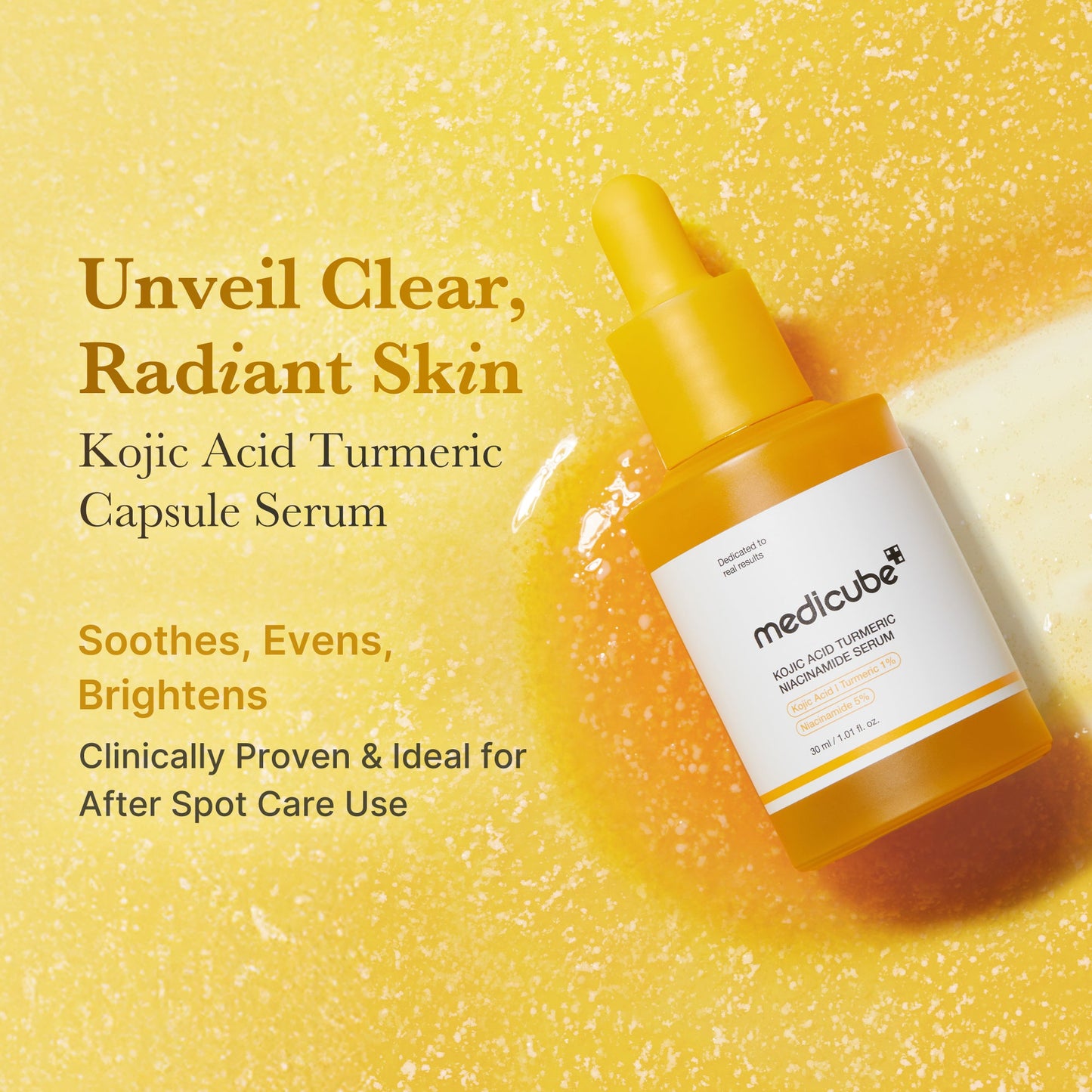 Kojic Acid Turmeric Capsule Serum for a Smooth Radiant Looking Finish