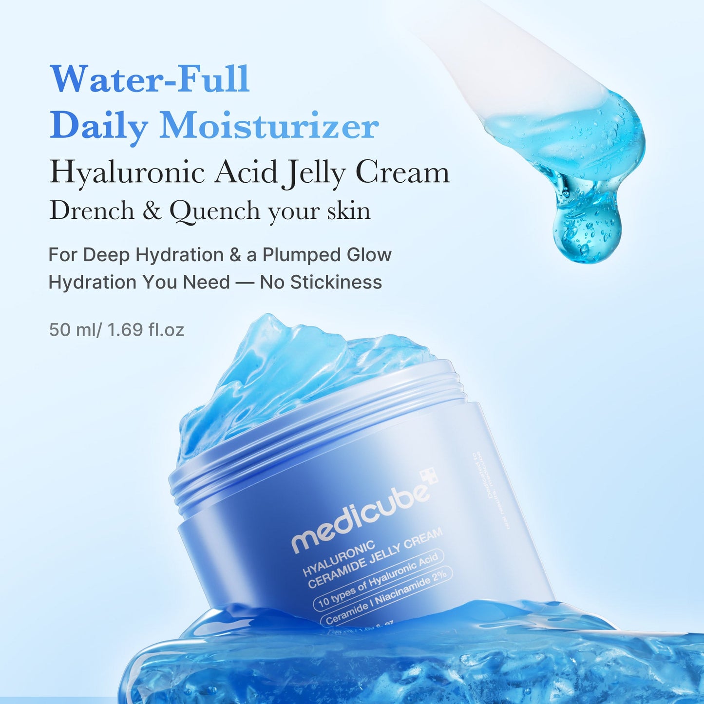 Hyaluronic Ceramide Moisturizing Jelly Cream for Everyday Moisture and Comfort Care