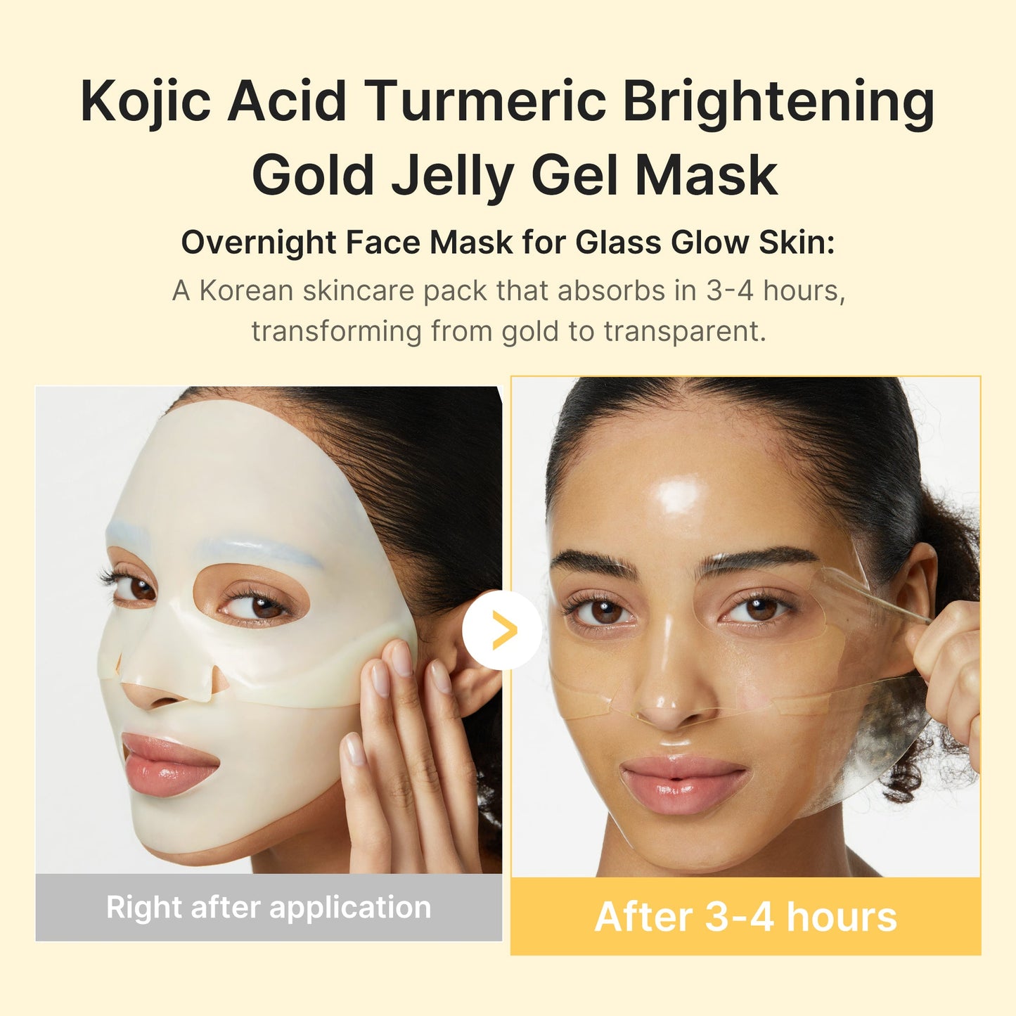 Kojic Acid Turmeric Gold Jelly Gel Mask for Weekly Moisture Focused Care