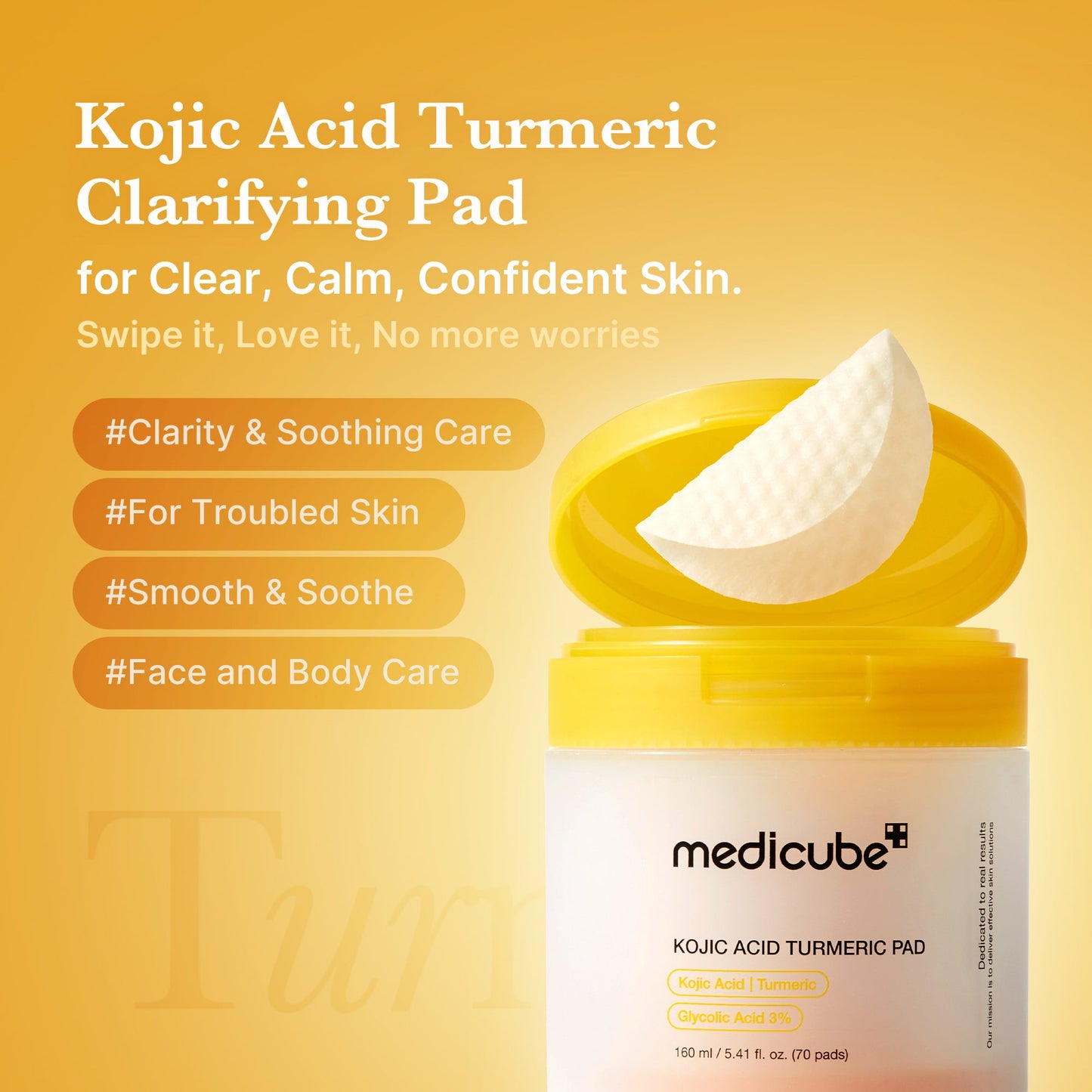Kojic Acid Tumeric Toner Pad with Gentle Daily Toning Care