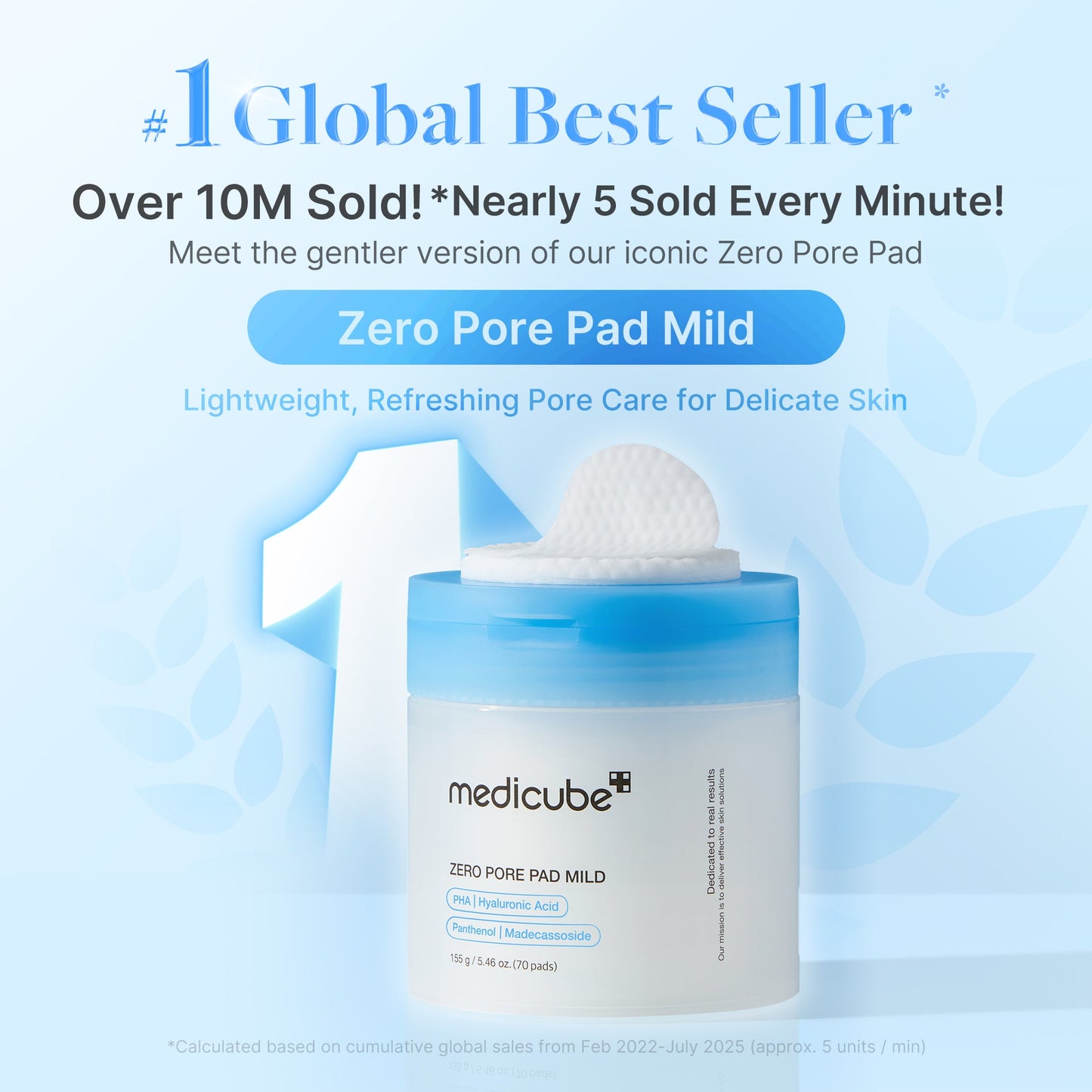 Zero Pore Madecassoside Pads Mild for Gentle Daily Toning Care