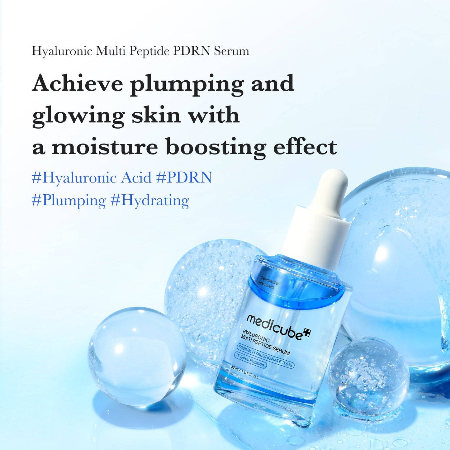 Hyaluronic Multi Peptide PDRN Serum for a Smooth Radiant Looking Finish