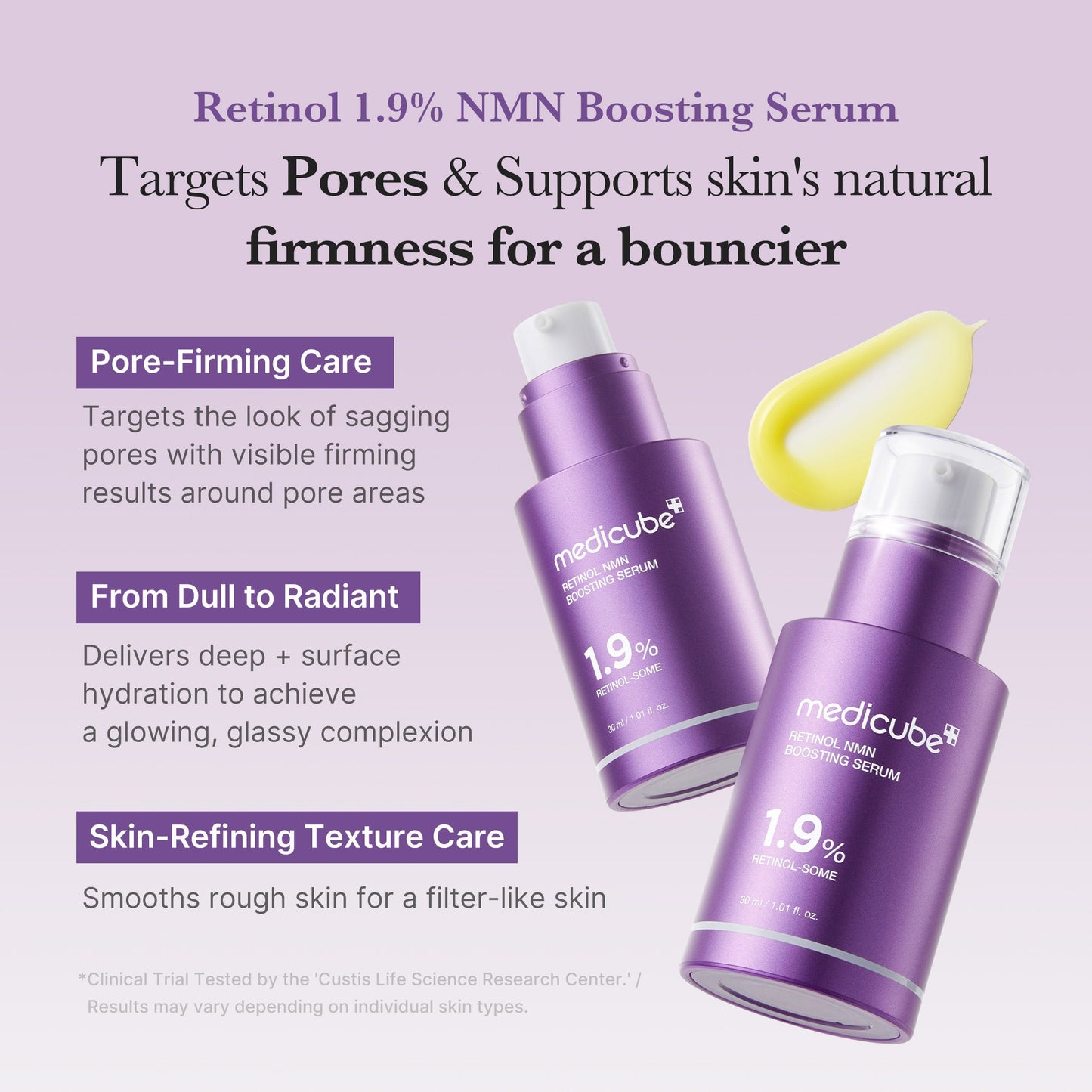 Retinol NMN Boosting Serum with a Smooth Radiant Looking Finish