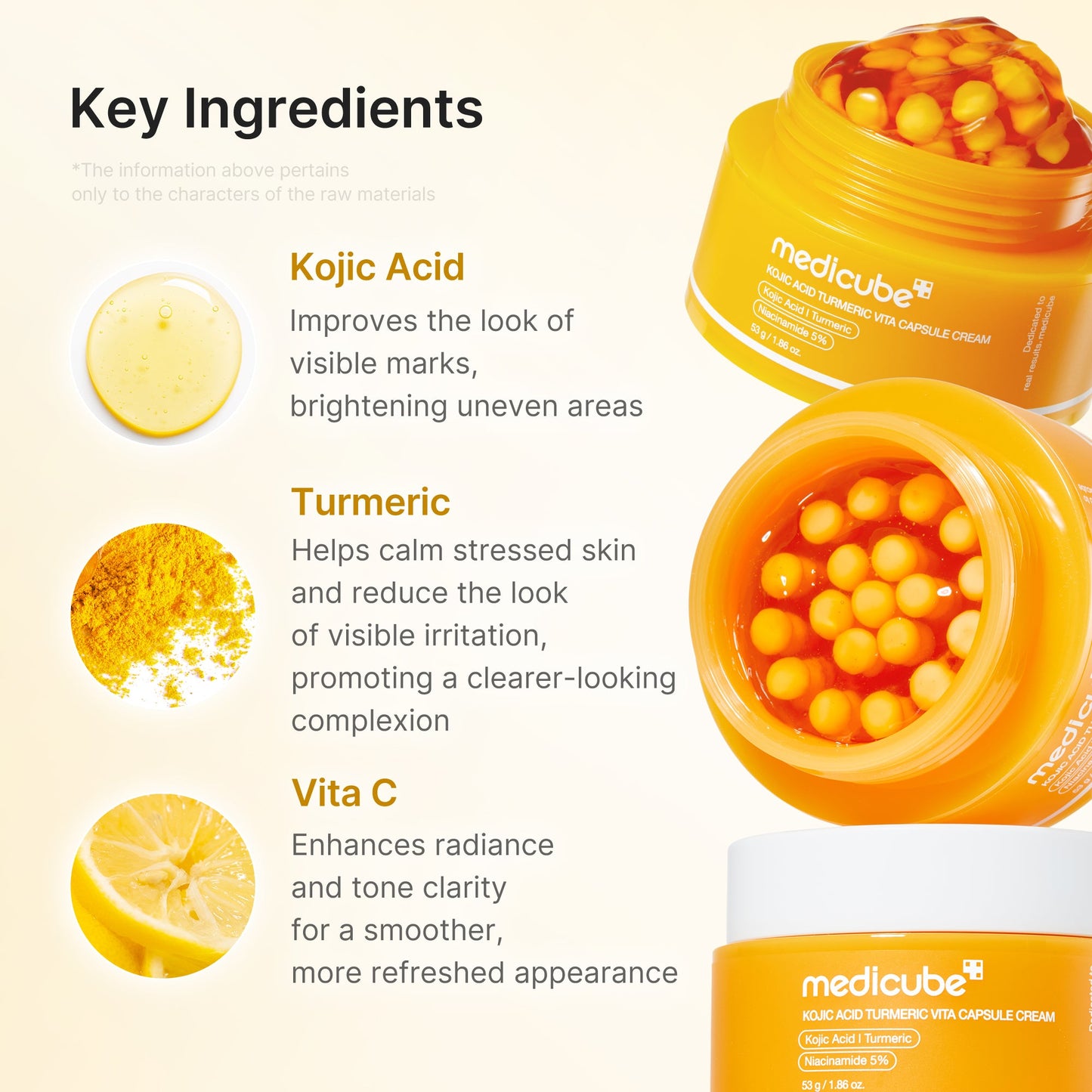 Kojic Acid Turmeric Vita Capsule Cream for Daily Moisture and Comfort Routine