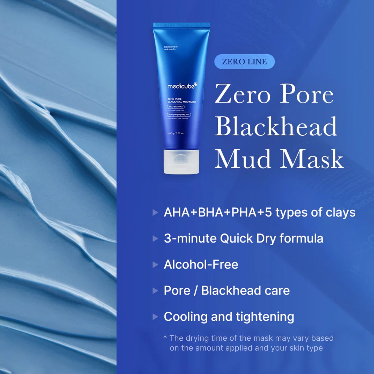 Zero Pore Blackhead Mud Mask with Weekly Moisture Focused Care