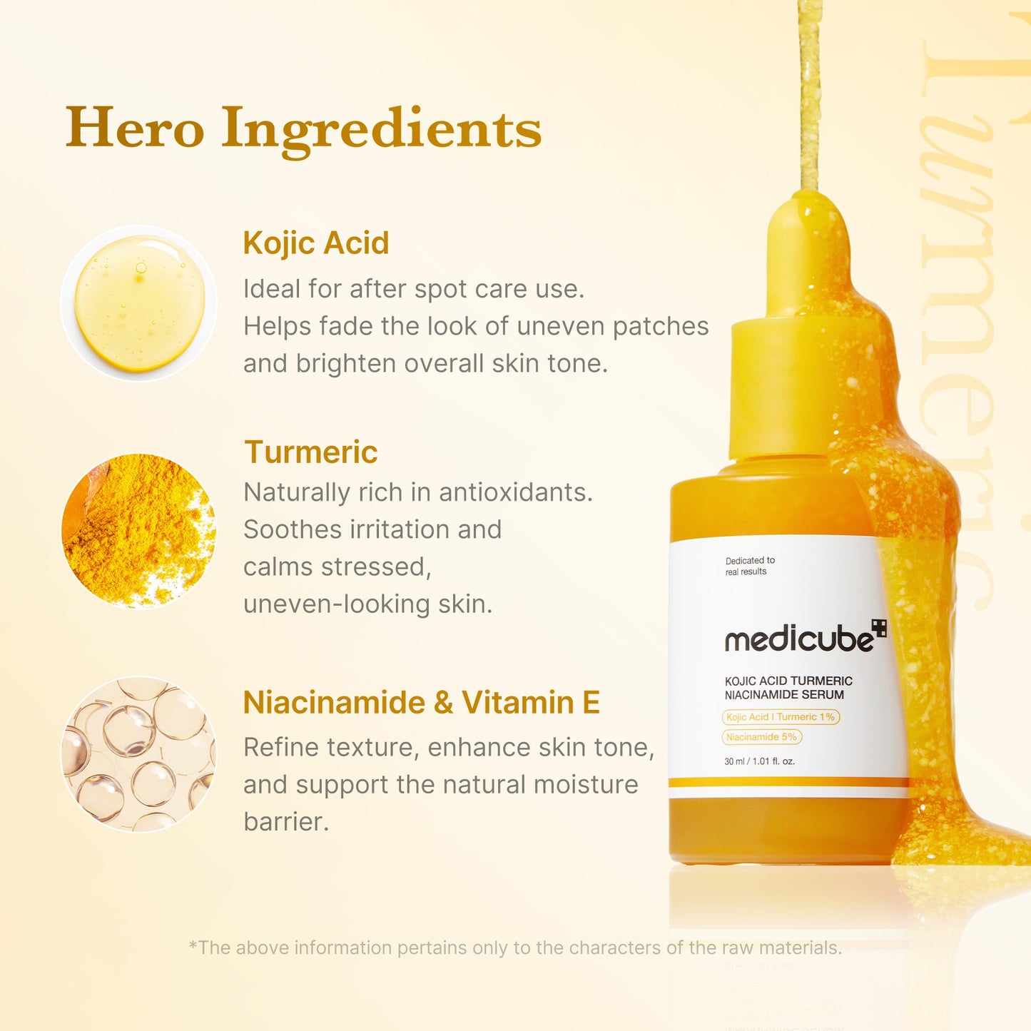 Kojic Acid Turmeric Capsule Serum for a Smooth Radiant Looking Finish