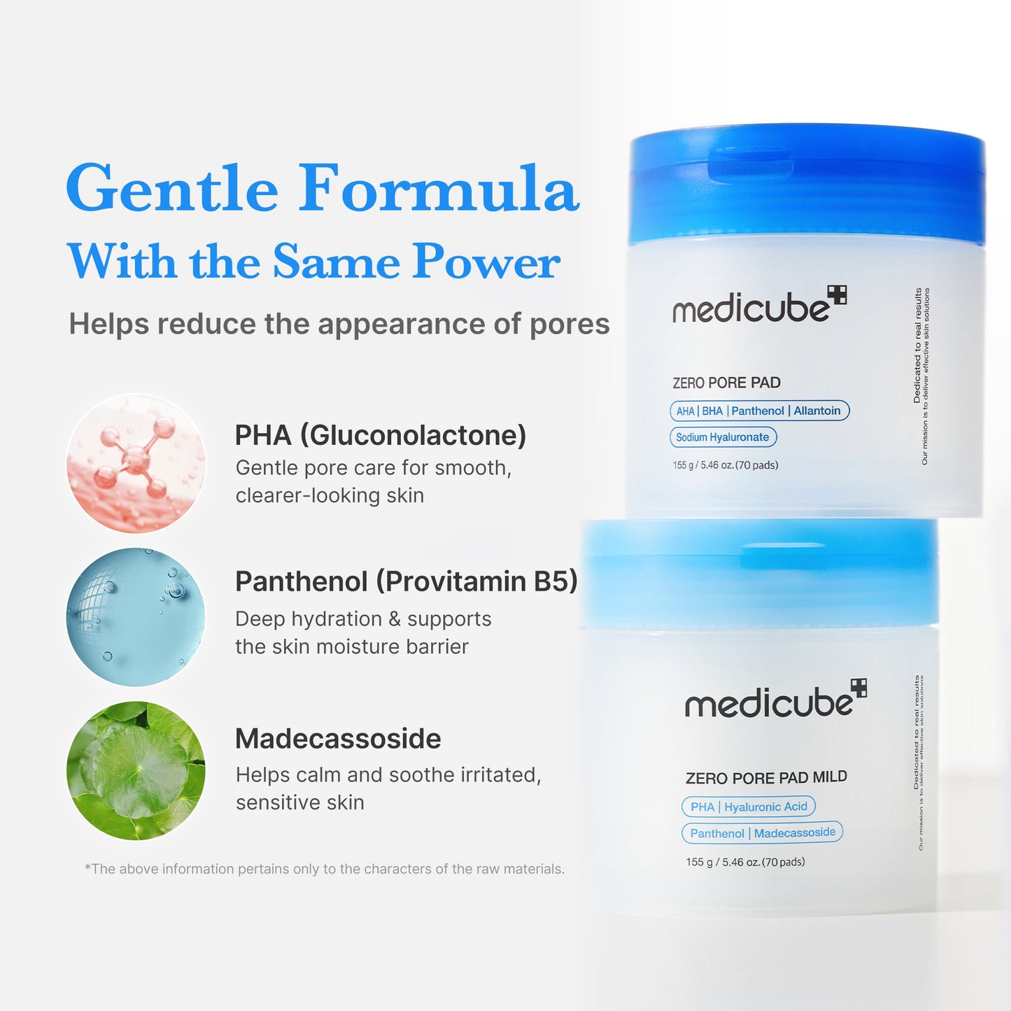Zero Pore Madecassoside Pads Mild for Gentle Daily Toning Care