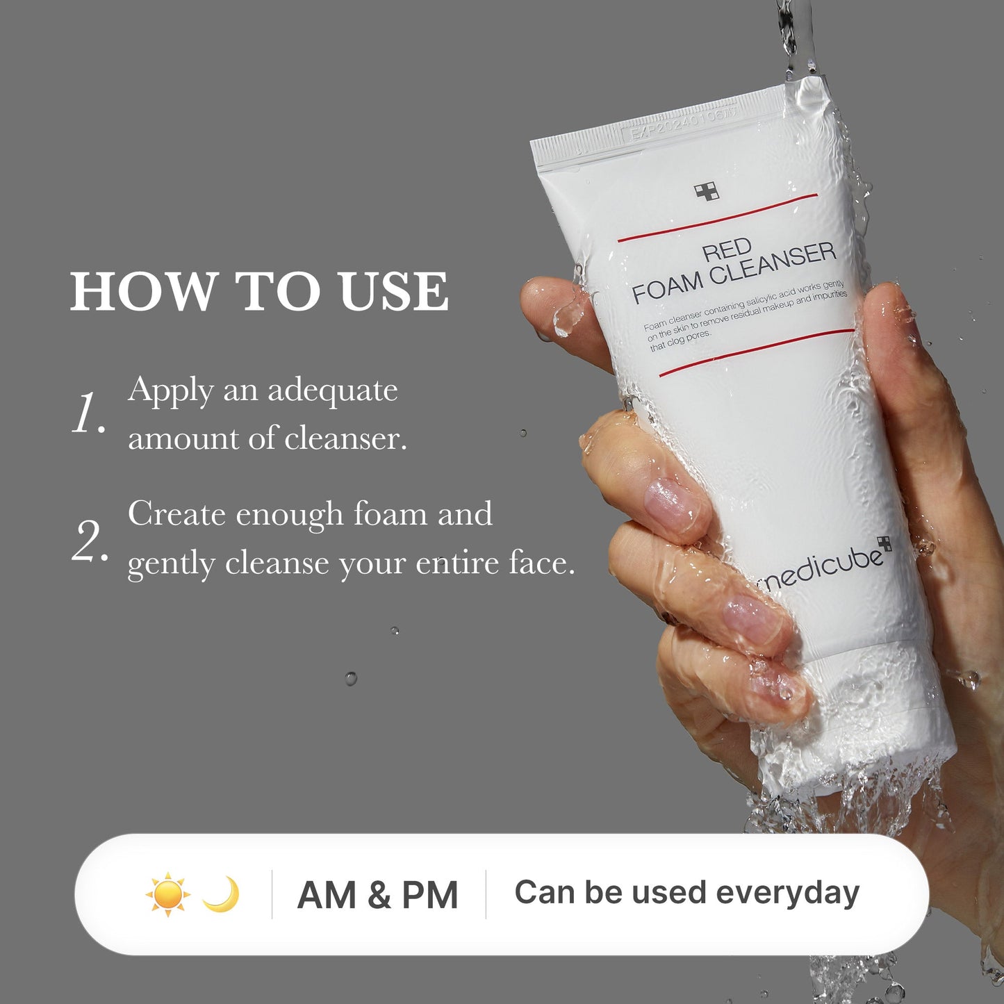 Red Foam Cleanser for Gentle Everyday Cleansing