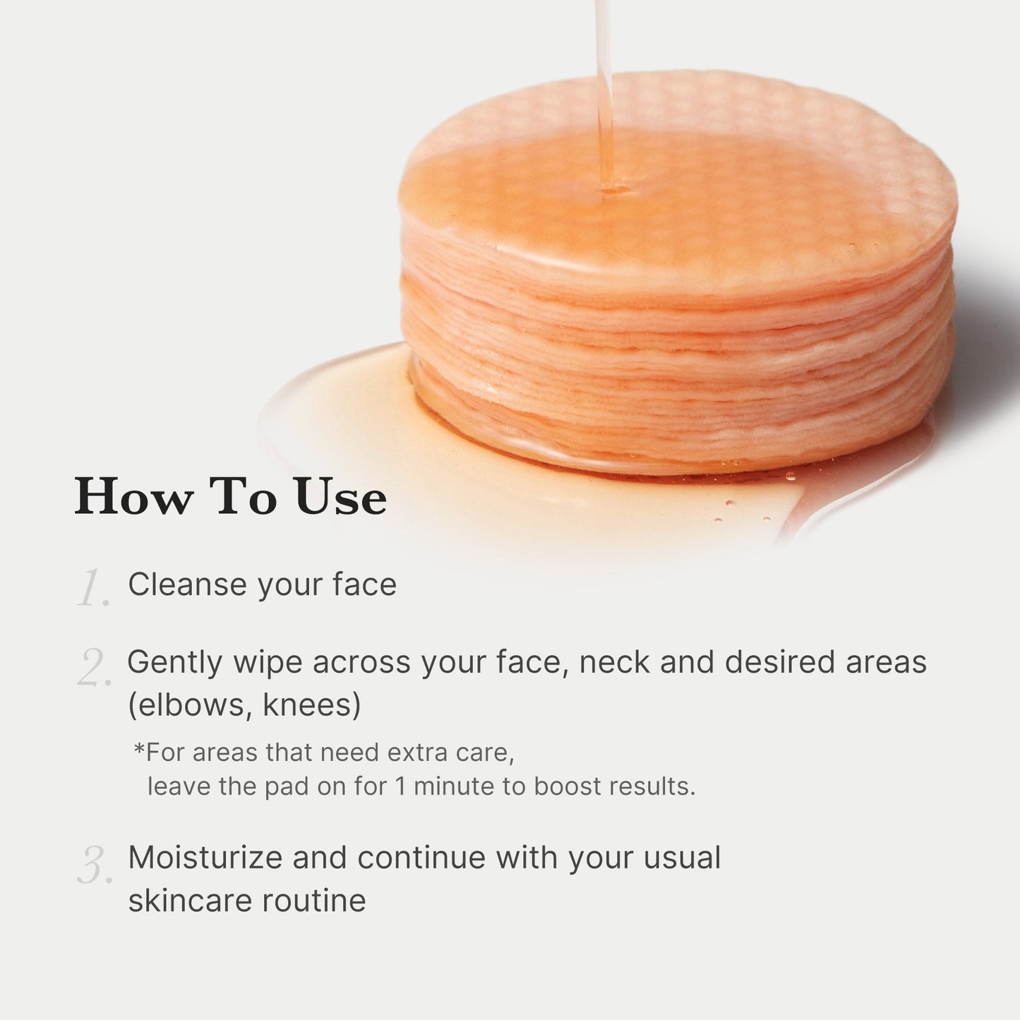 Red Succinic Acid Panthenol Pads for Gentle Daily Toning Care