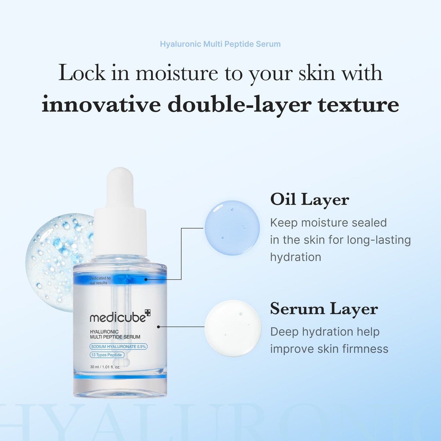 Hyaluronic Multi Peptide PDRN Serum for a Smooth Radiant Looking Finish