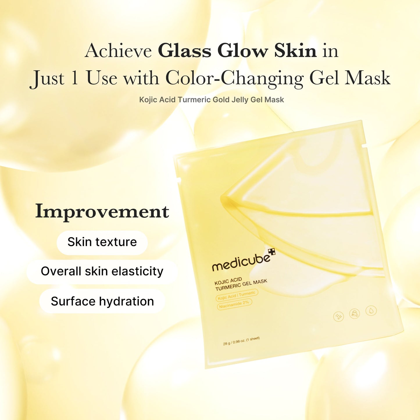 Kojic Acid Turmeric Gold Jelly Gel Mask for Weekly Moisture Focused Care