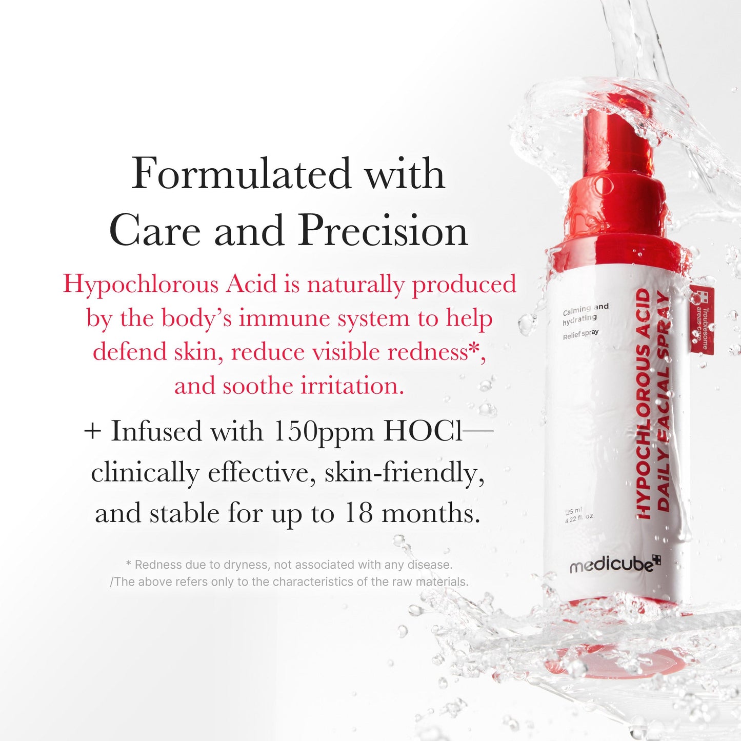Hypochlorous Acid Power Soothing Spray for Lightweight Daily Skin Prep