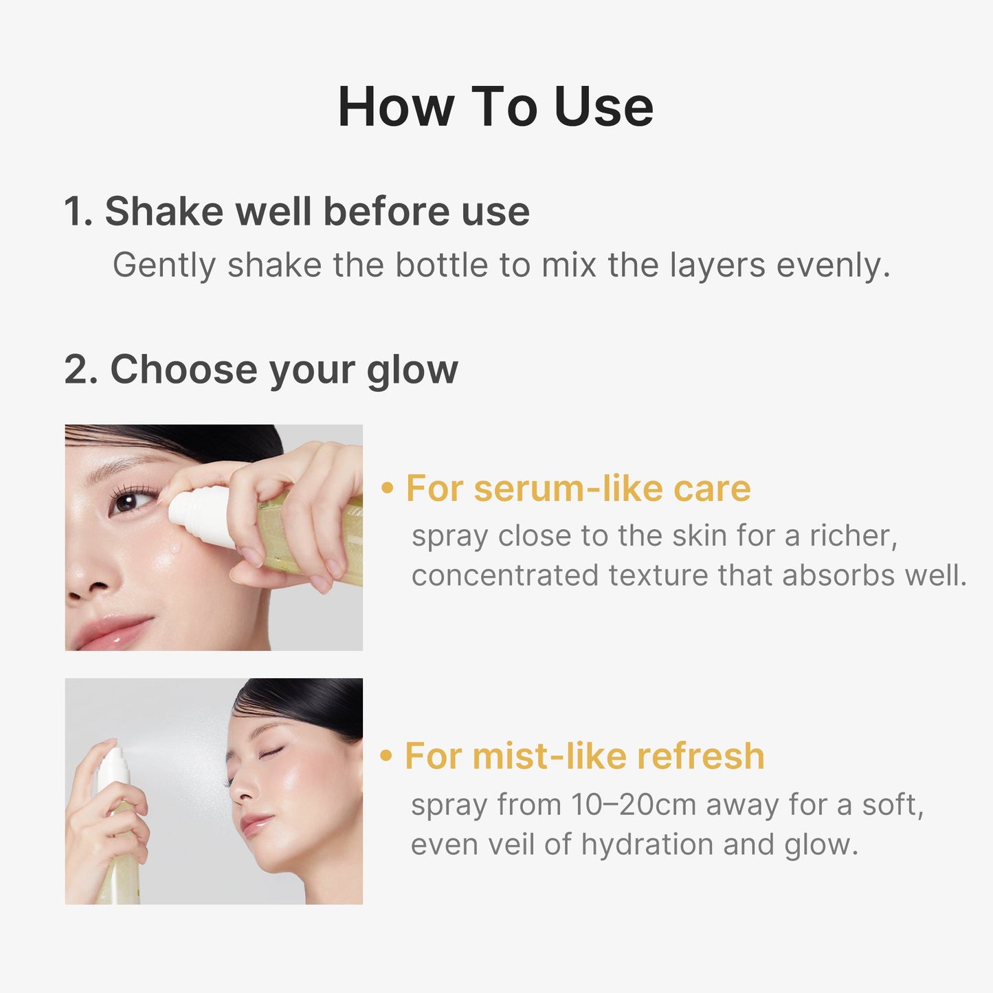 Kojic Acid Turmeric Vitamin Gold Jelly Mist Serum for Lightweight Everyday Skin Prep
