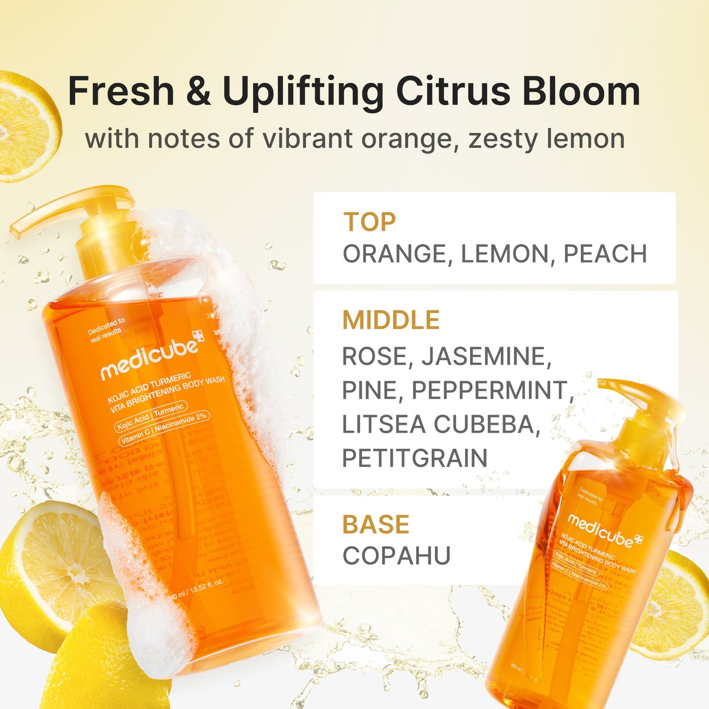 Kojic Acid Turmeric Brightening Body Wash for Gentle Everyday Cleansing
