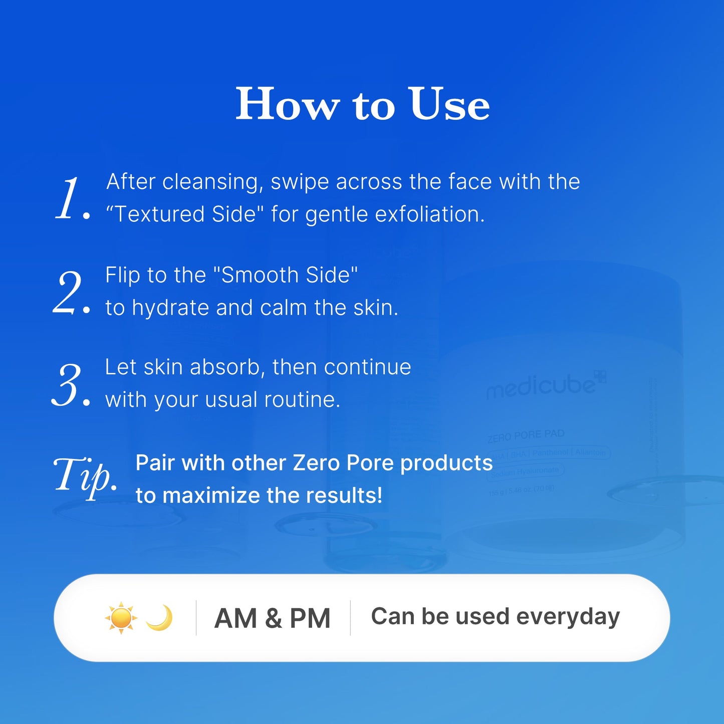 Zero Pore Pads for Gentle Daily Toning Routine
