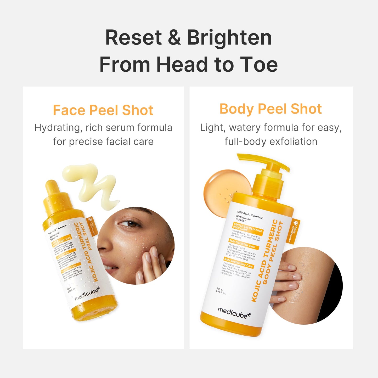Kojic Acid Turmeric Peel Shot with Convenient At Home Skin Care