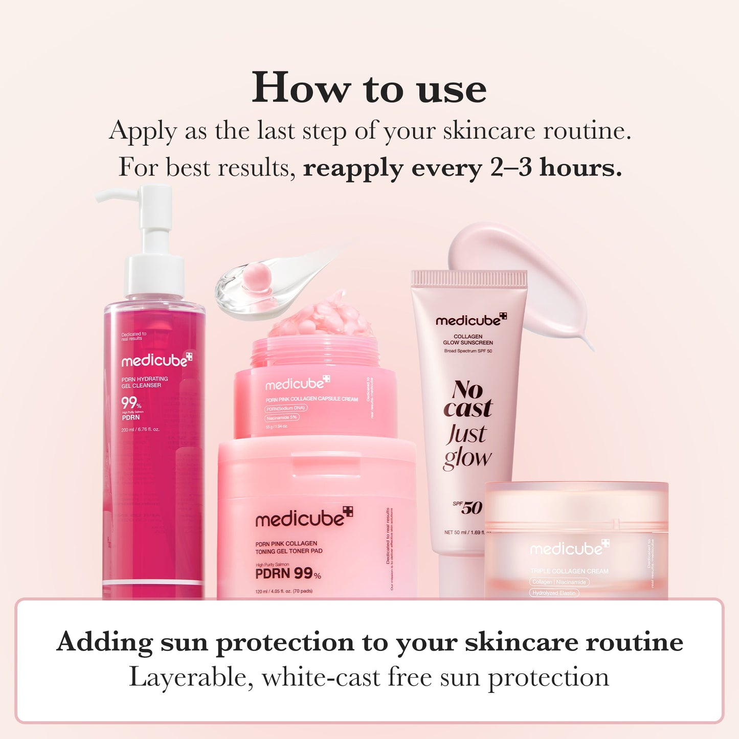 No Cast Just Glow Collagen Sunscreen for Comfortable Everyday Sun Care