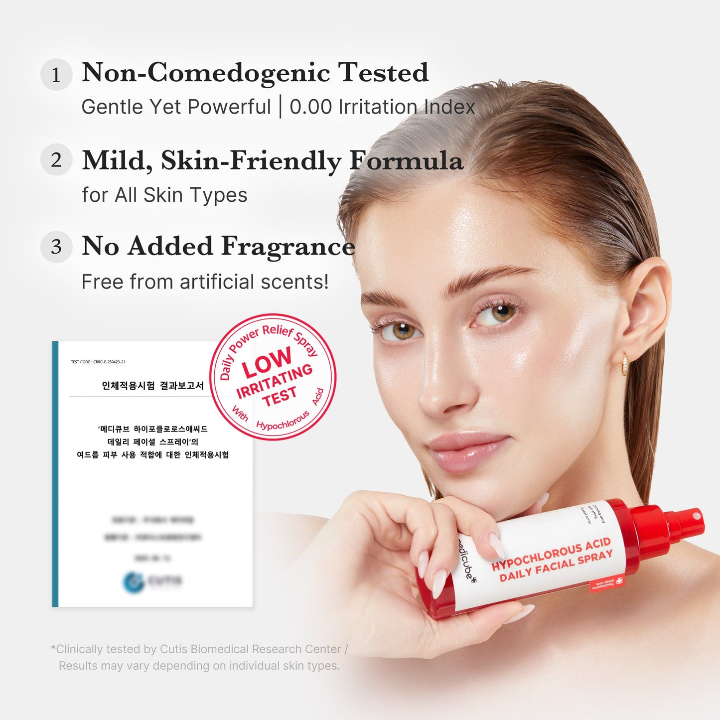 Hypochlorous Acid Power Soothing Spray for Lightweight Daily Skin Prep