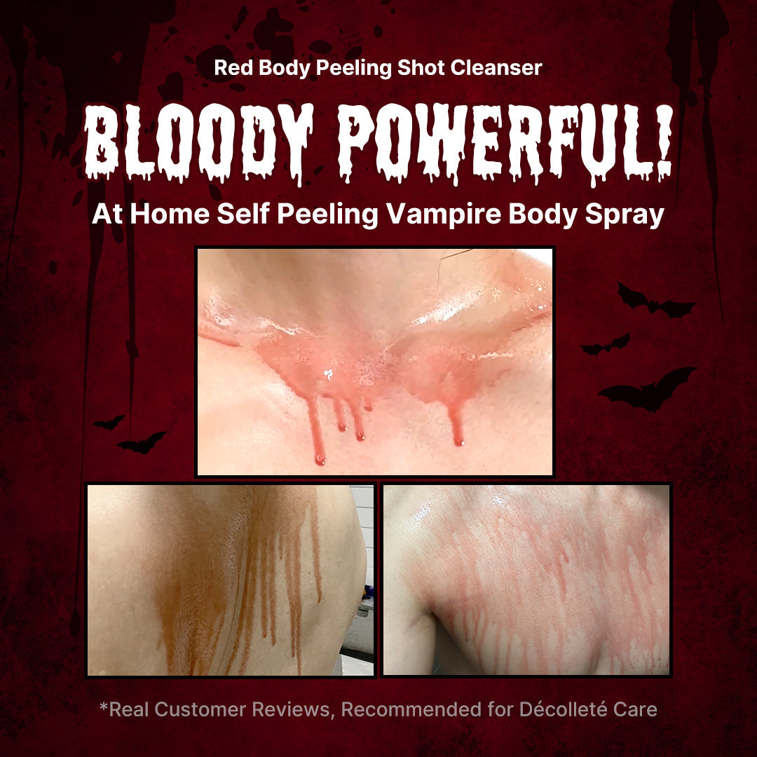 Red Body Peeling Shot Cleanser with Convenient At Home Skin Care