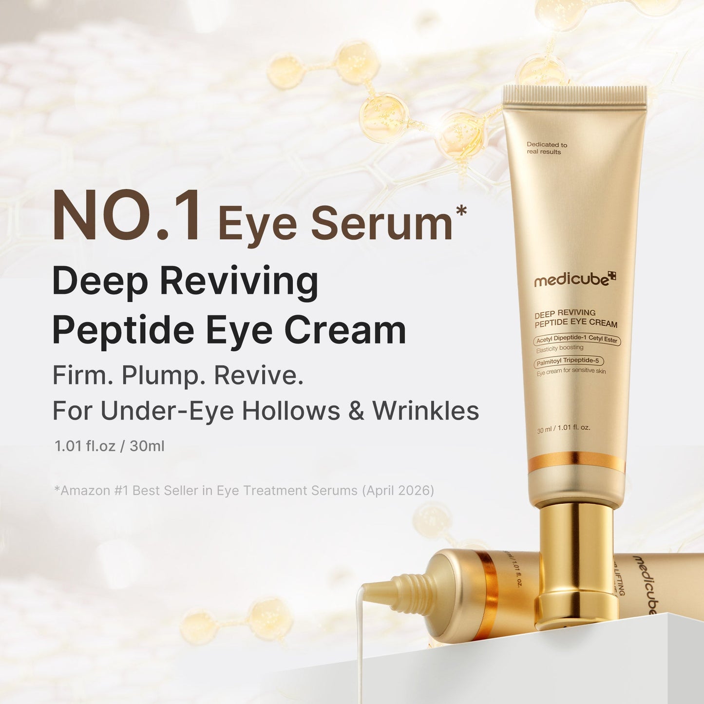 Deep Reviving Peptide Eye Cream for Gentle Daily Eye Area Care