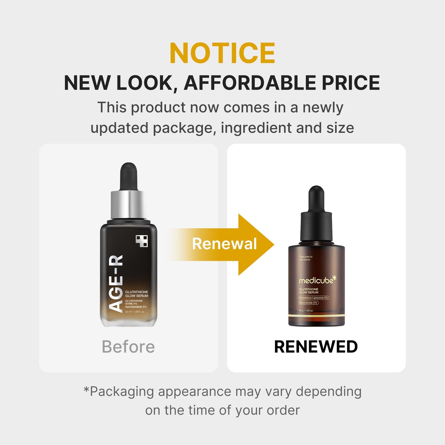 AGE R Glutathione Glow Serum for a Smooth Radiant Looking Finish
