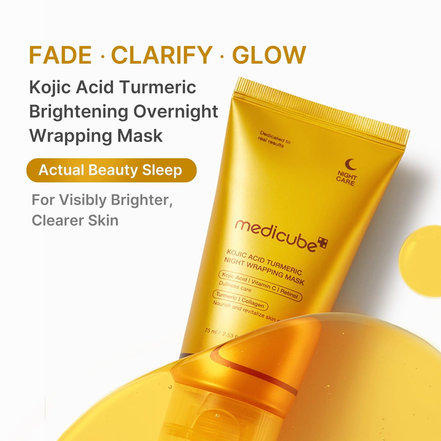 Kojic Acid Turmeric Overnight Wrapping Mask for Weekly Moisture Focused Routine
