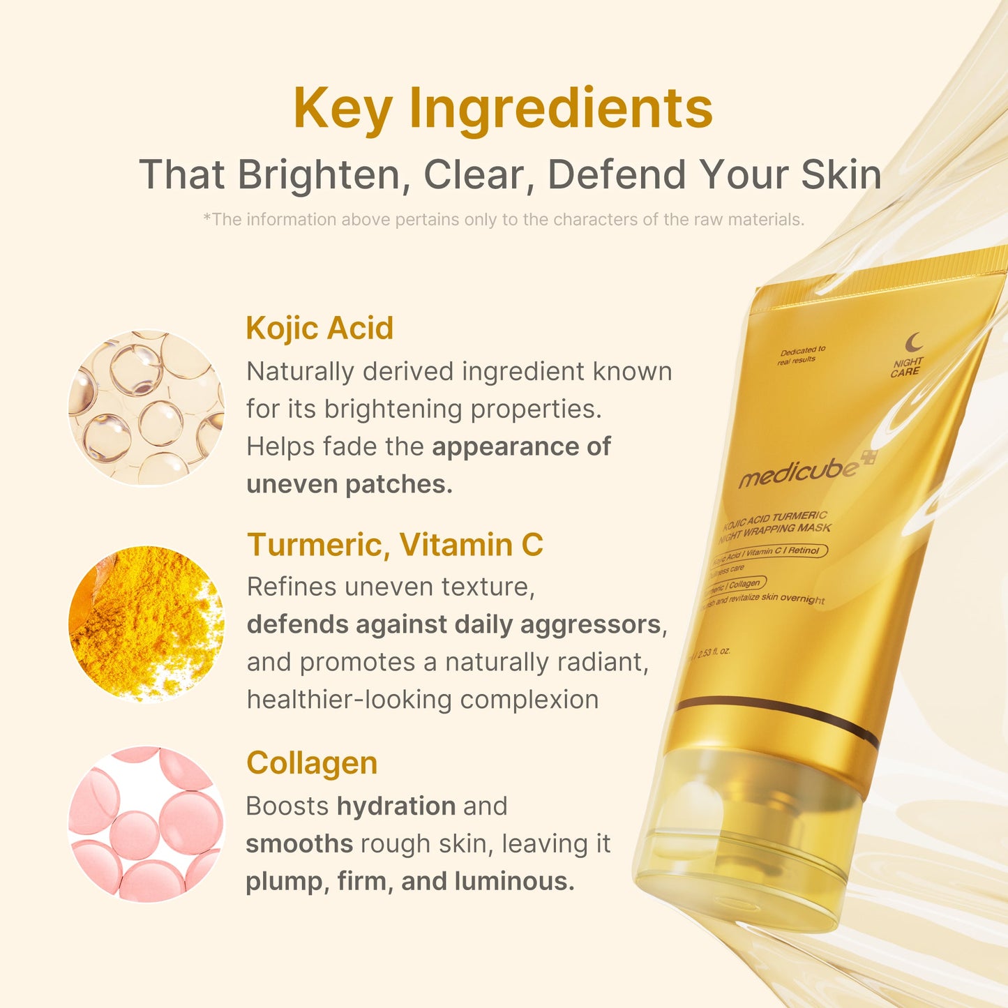 Kojic Acid Turmeric Overnight Wrapping Mask for Weekly Moisture Focused Routine