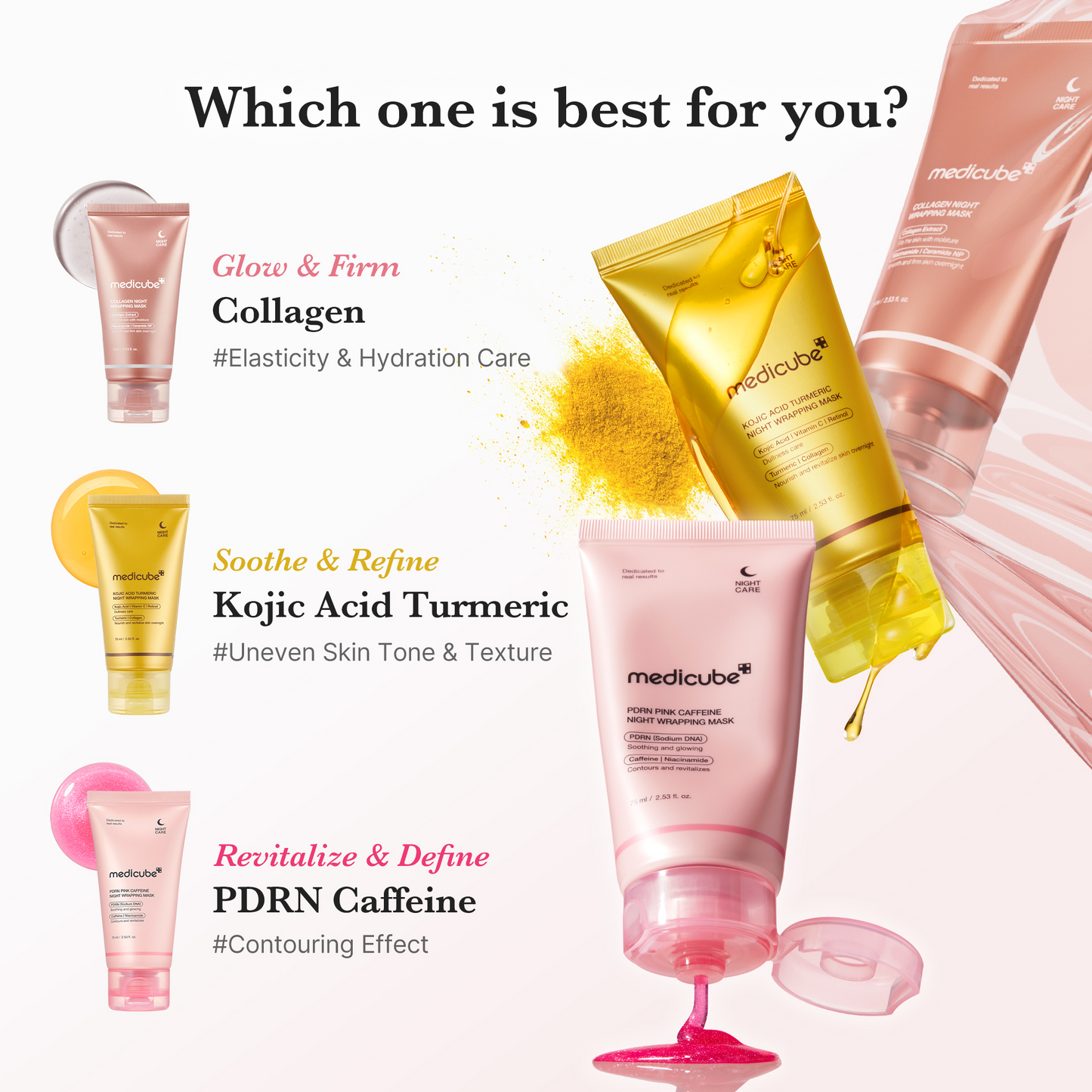 Kojic Acid Turmeric Overnight Wrapping Mask for Weekly Moisture Focused Routine