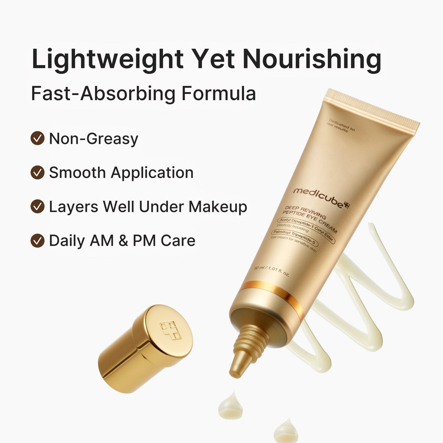 Deep Reviving Peptide Eye Cream for Gentle Daily Eye Area Care