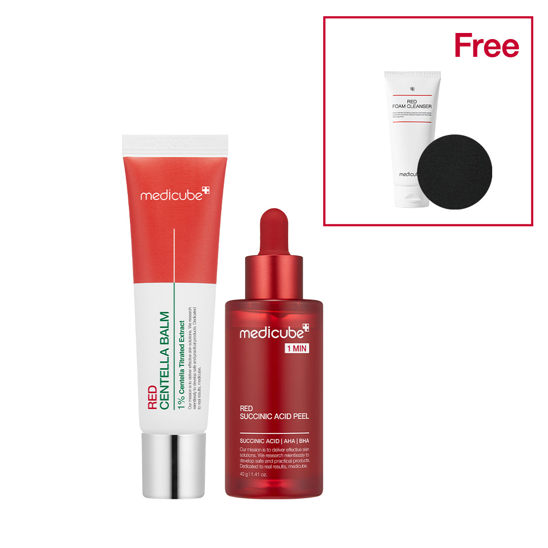 21 Red Succinic Acid Cleansing Booster Serum for Convenient At Home Skin Routine