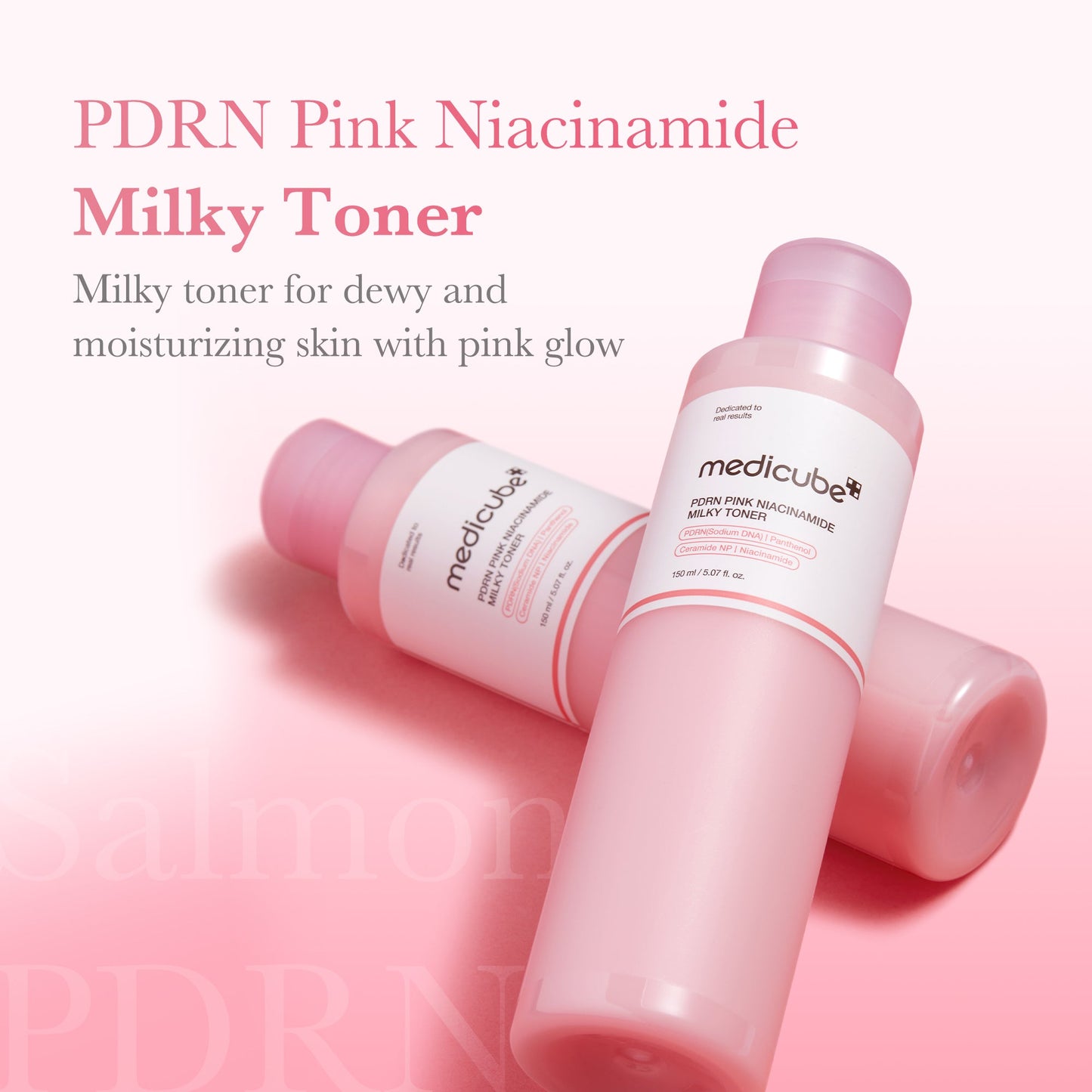PDRN Pink Niacinamide Milky Toner for Lightweight Daily Skin Prep