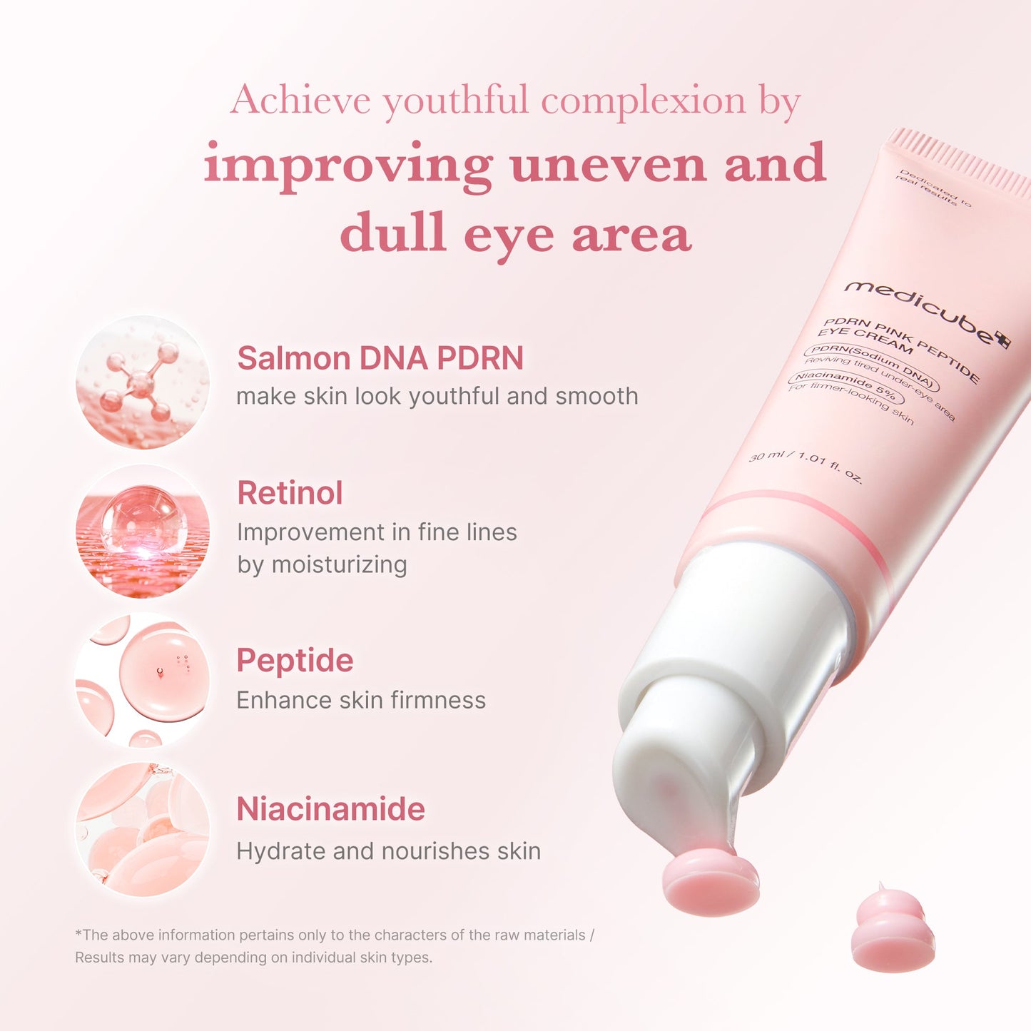 PDRN Pink Peptide Eye Cream with Gentle Daily Eye Area Care