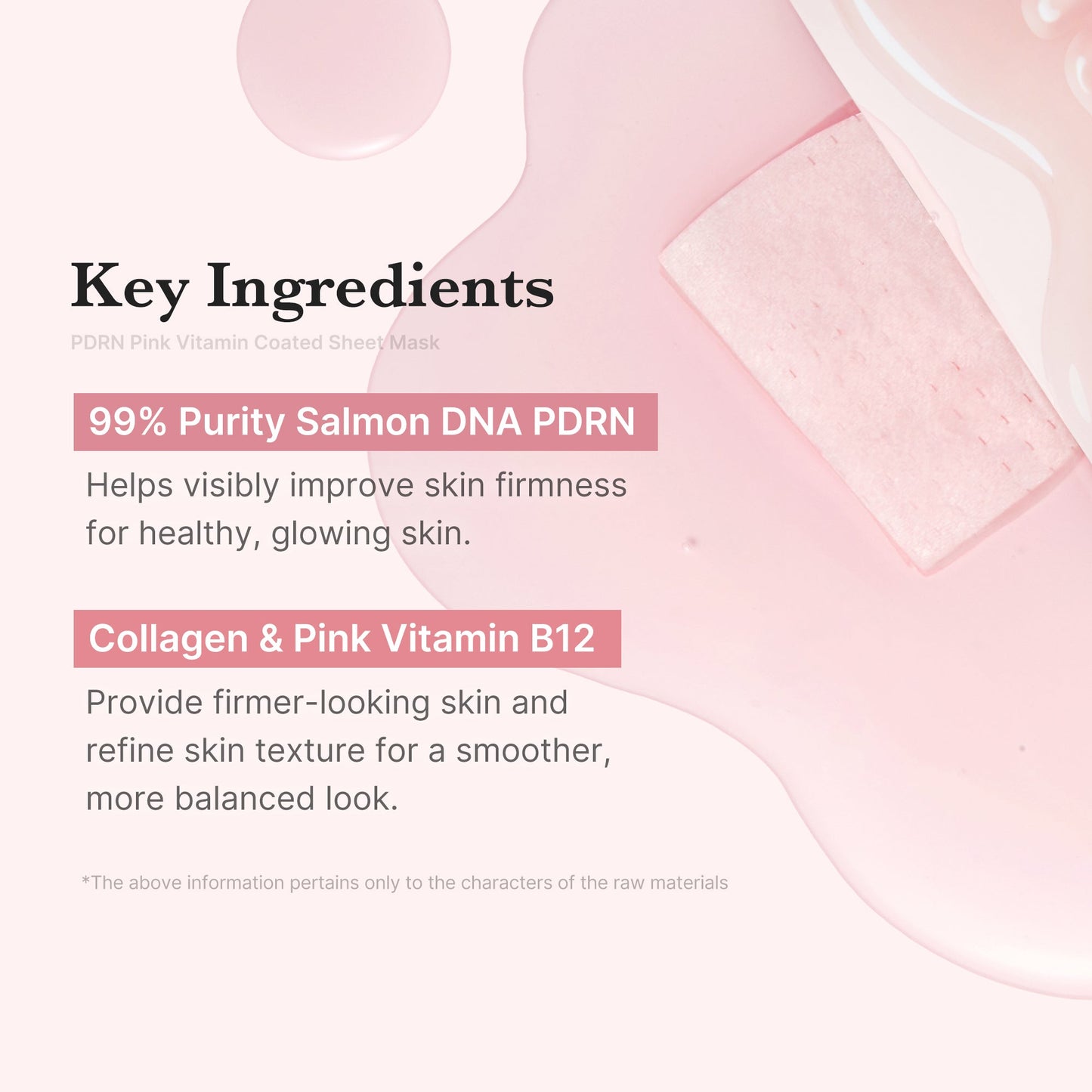 PDRN Pink Vita Coating Sheet Mask for Weekly Moisture Focused Care