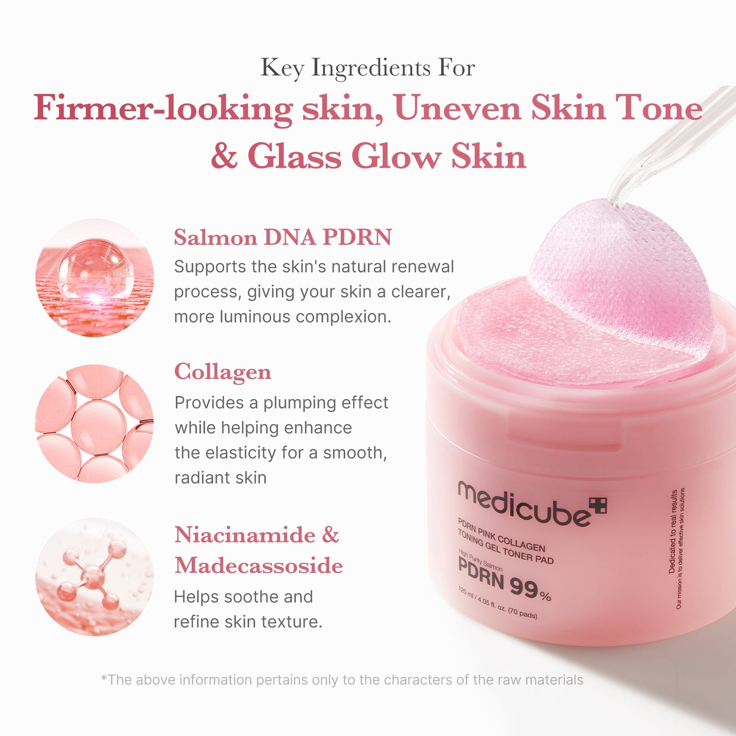 PDRN Pink Collagen Gel Toner Pad for Gentle Daily Toning Care