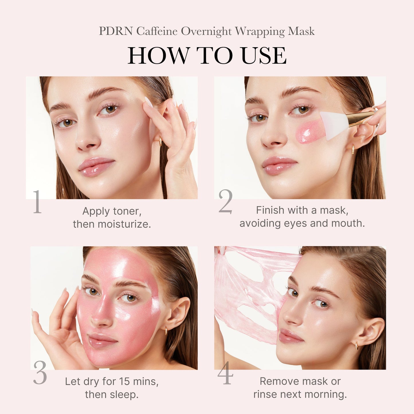 PDRN Pink Caffeine Overnight Wrapping Mask for Weekly Moisture Focused Care