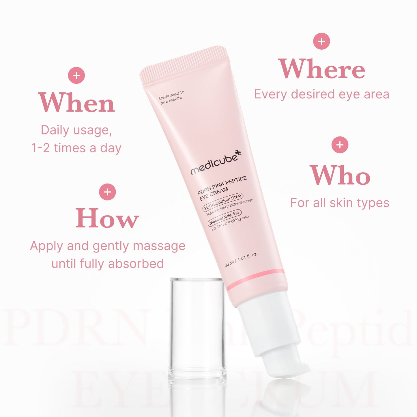 PDRN Pink Peptide Eye Cream with Gentle Daily Eye Area Care