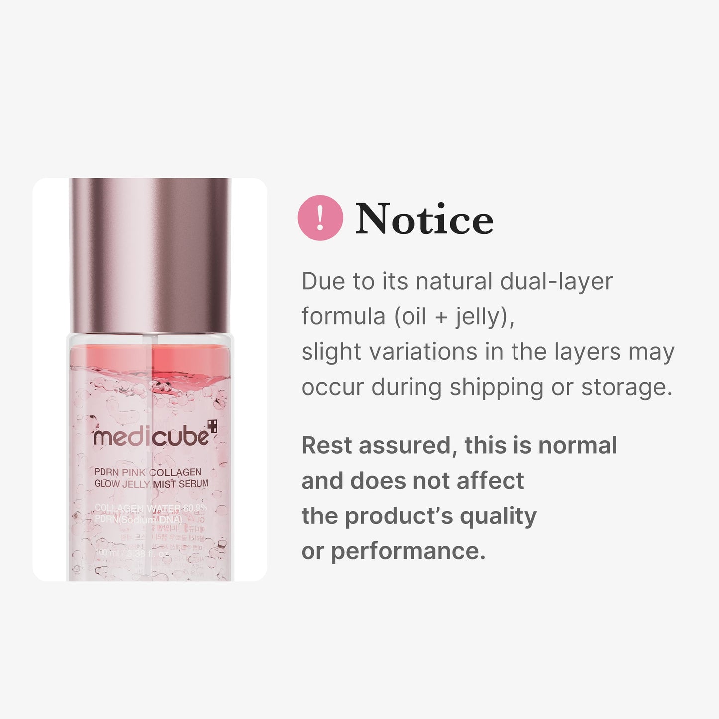 PDRN Pink Collagen Glow Jelly Mist Serum with Lightweight Daily Skin Prep