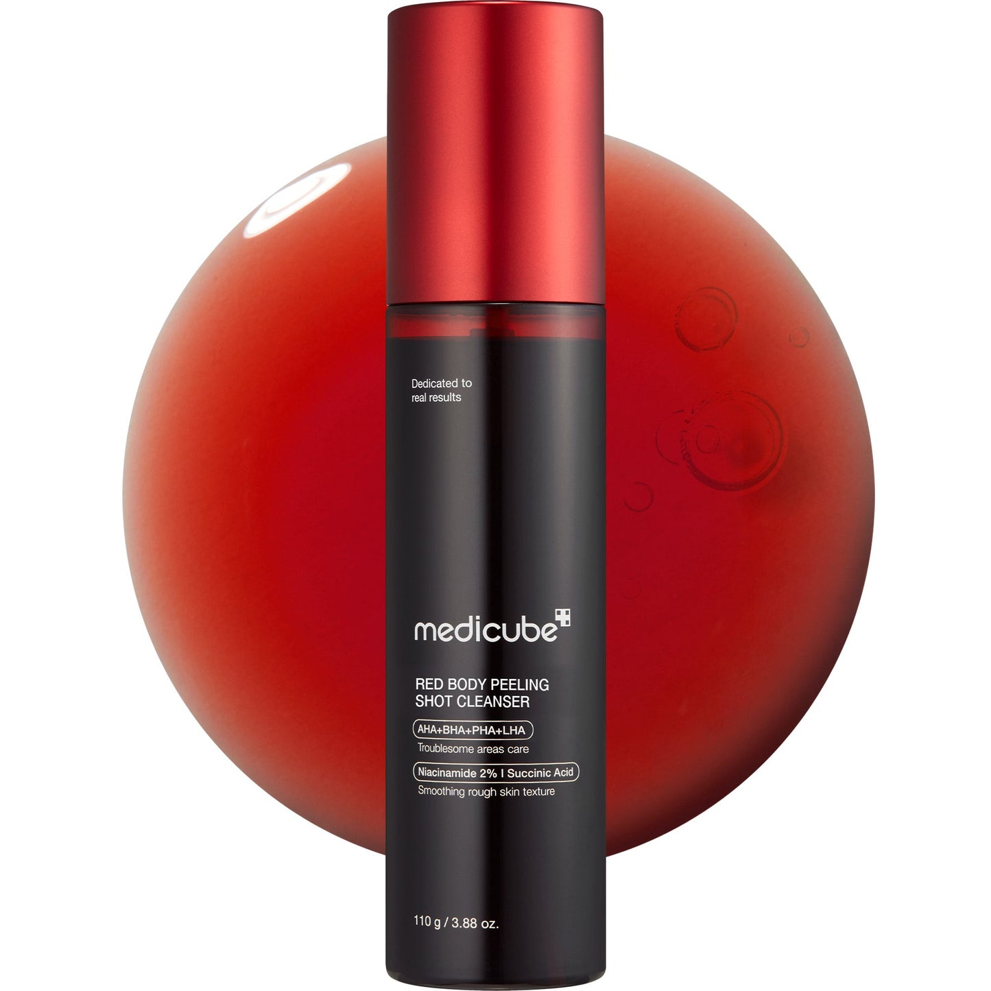 Red Body Peeling Shot Cleanser with Convenient At Home Skin Care
