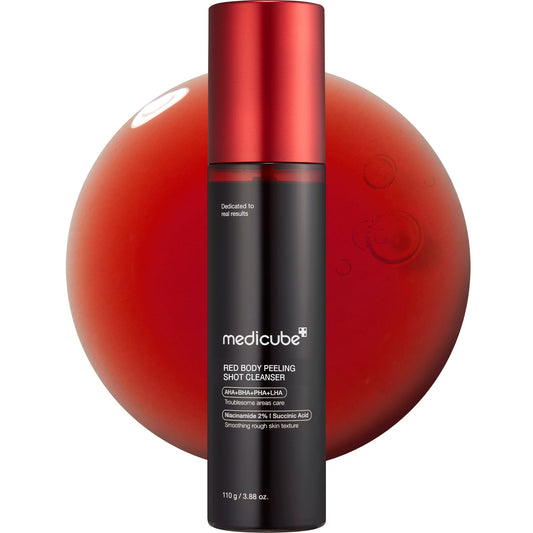 Red Body Peeling Shot Cleanser with Convenient At Home Skin Care