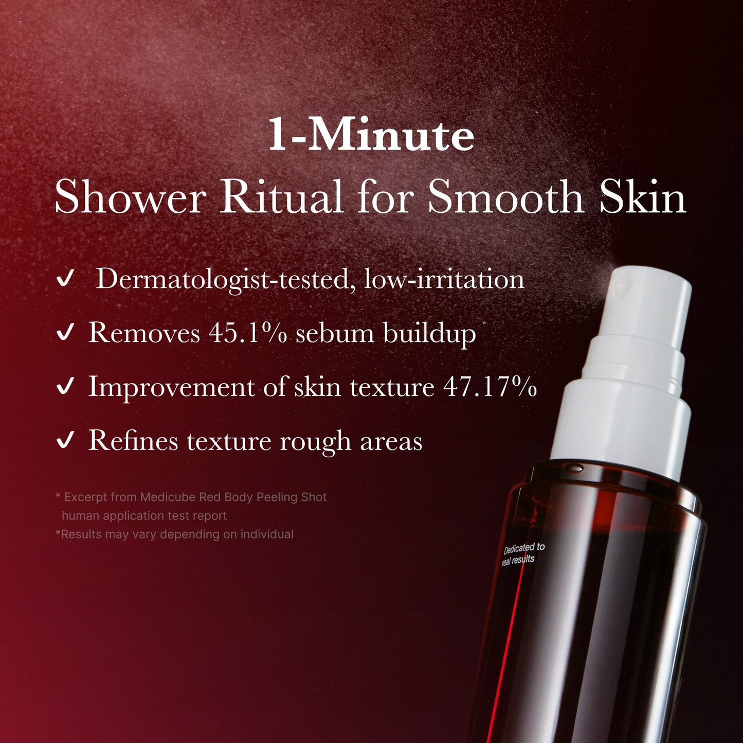 Red Body Peeling Shot Cleanser with Convenient At Home Skin Care