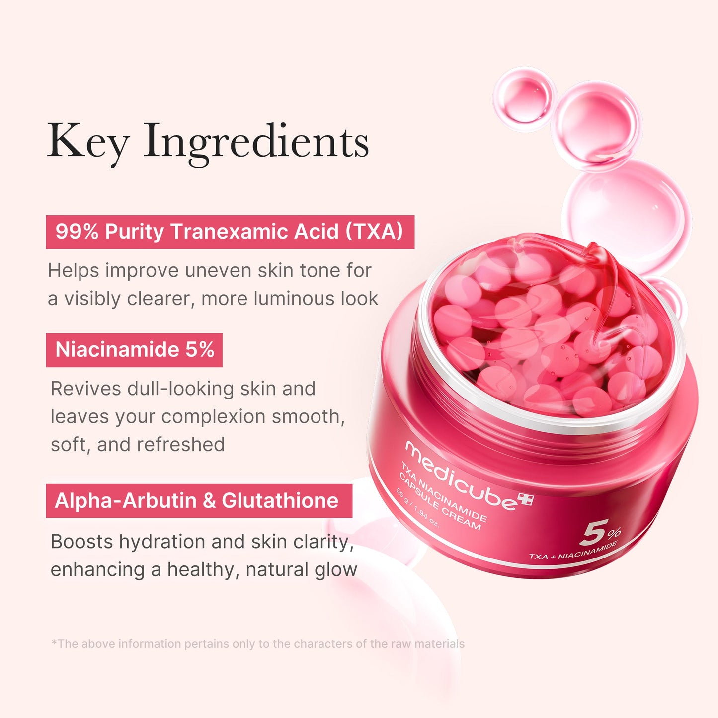 TXA Niacinamide Capsule Cream for Daily Moisture and Comfort Care