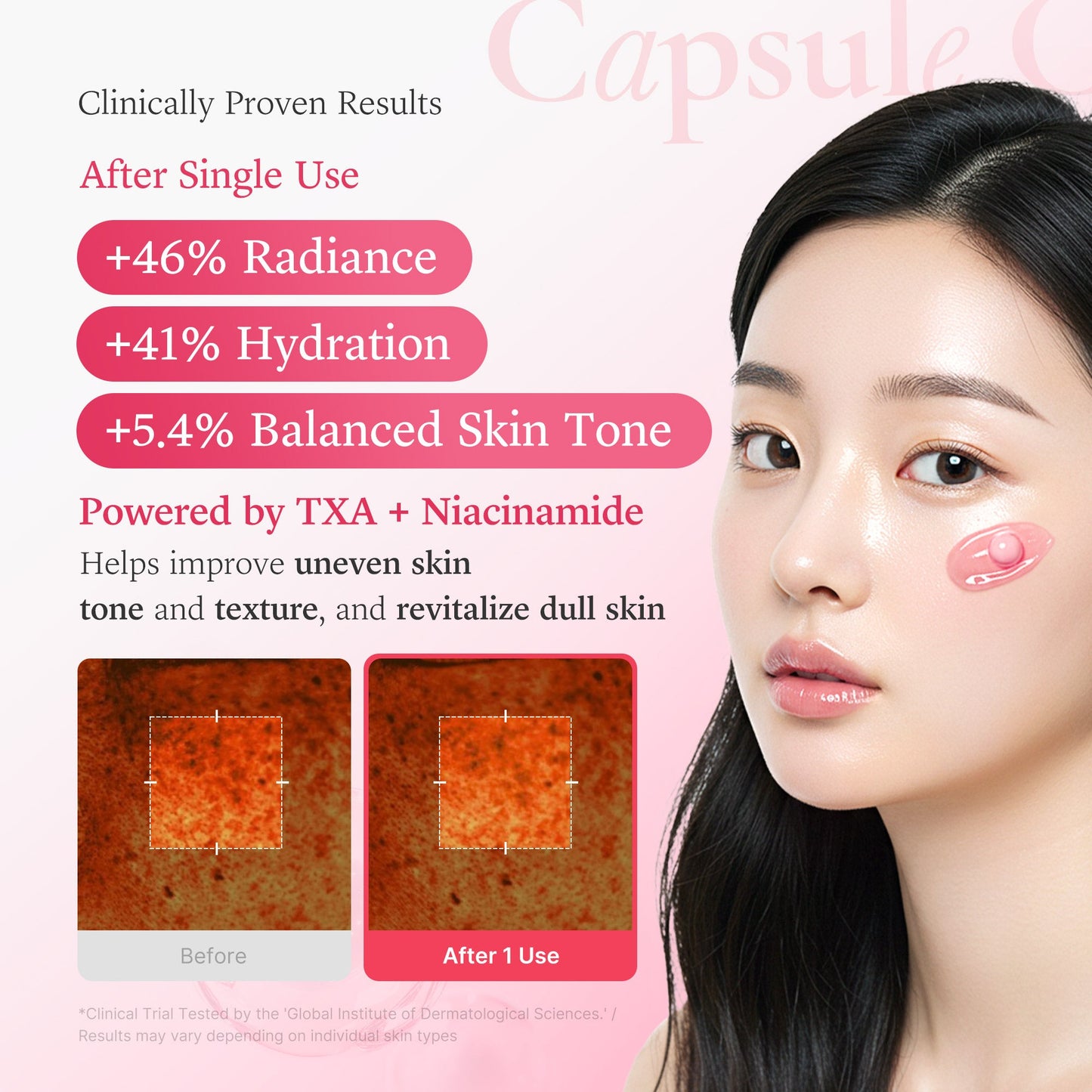 TXA Niacinamide Capsule Cream for Daily Moisture and Comfort Care