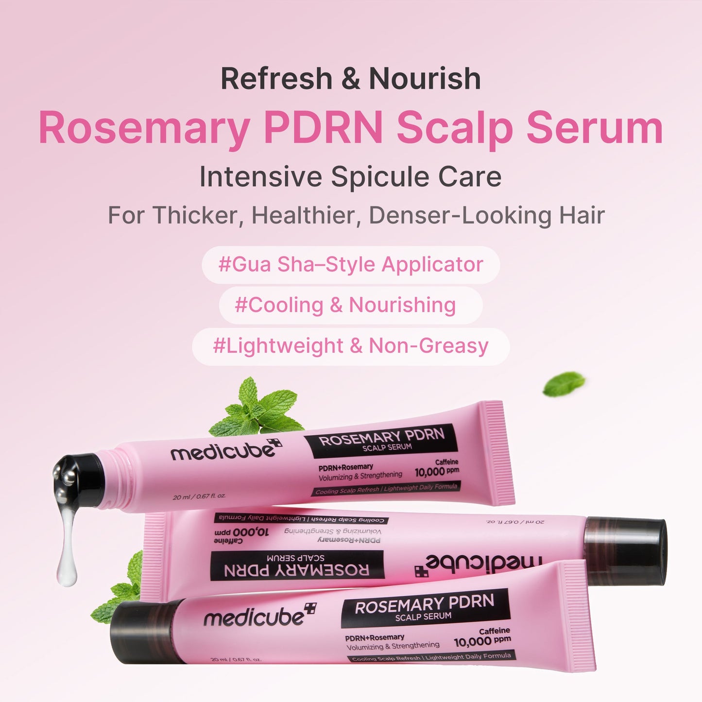 Rosemary PDRN Scalp Serum with a Smooth Radiant Looking Finish