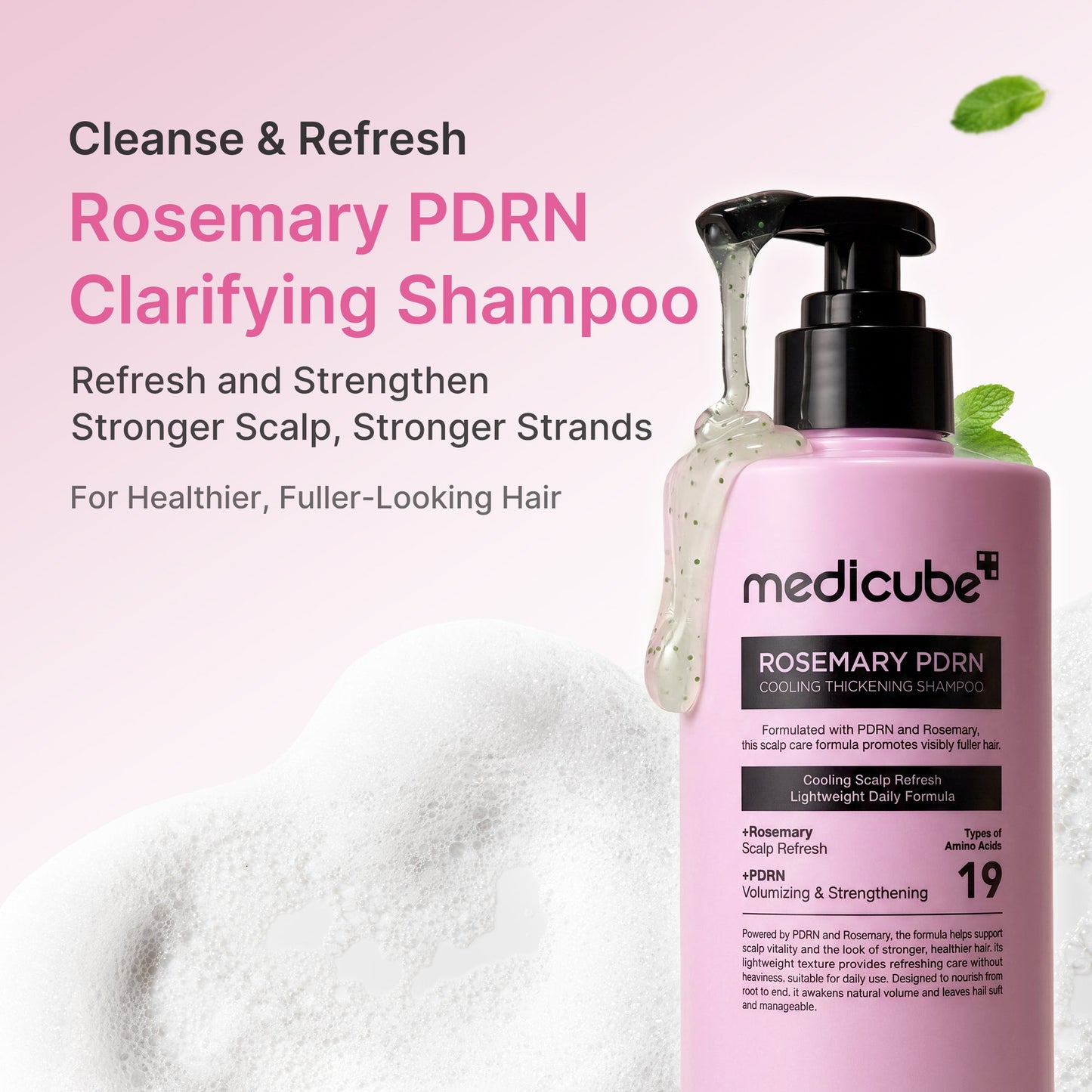 Rosemary PDRN Cooling Thickening Shampoo for Gentle Everyday Skin Routine