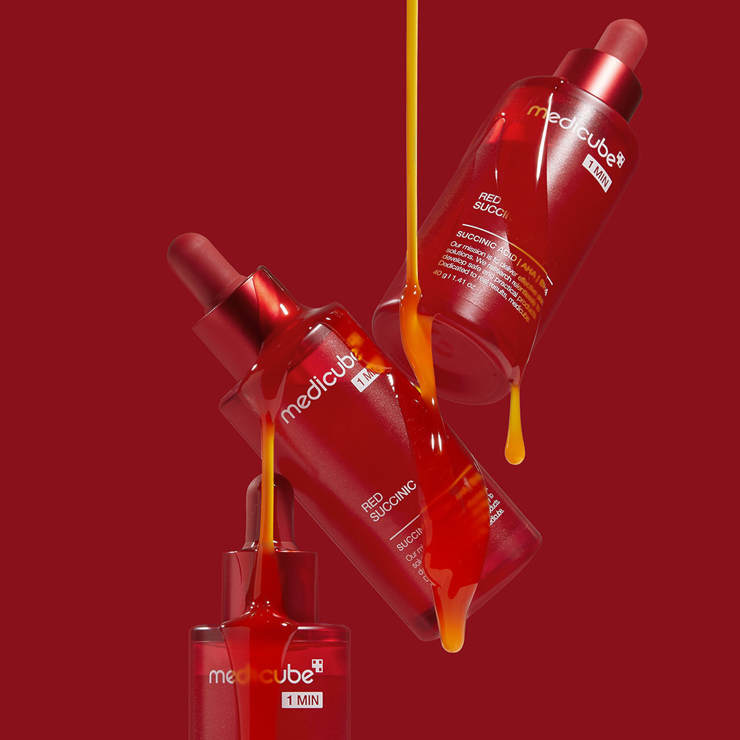 21 Red Succinic Acid Cleansing Booster Serum for Convenient At Home Skin Routine