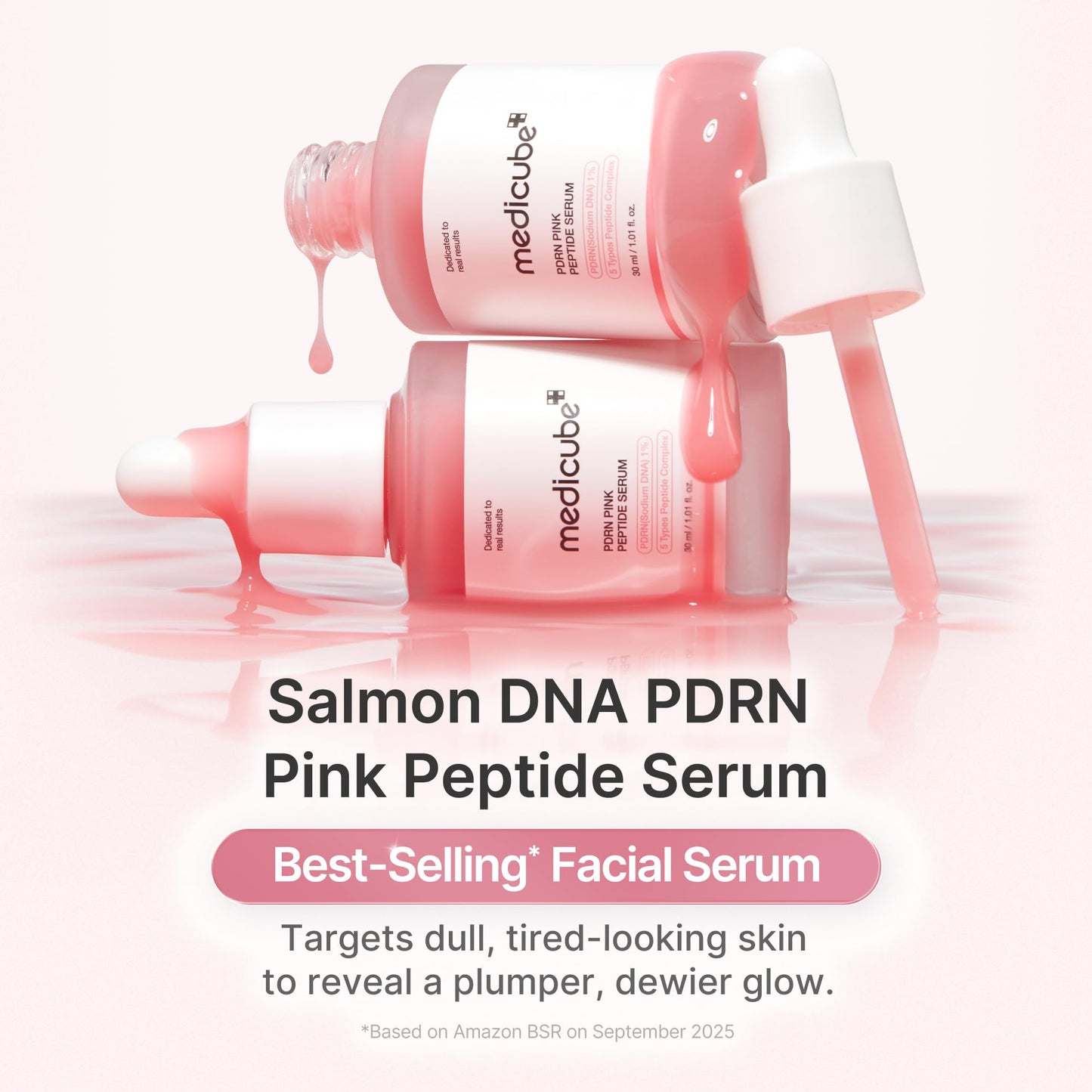 PDRN Pink Peptide Serum with a Smooth Radiant Looking Finish